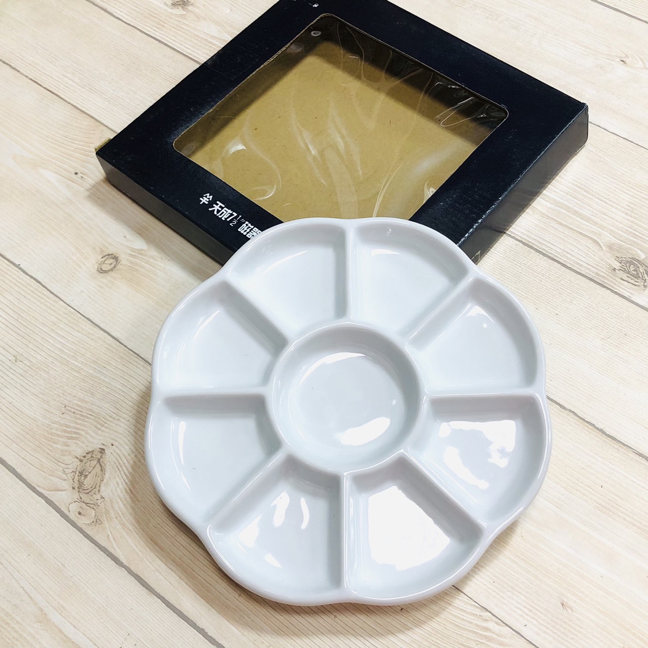 《天成 7.5” 瓷器調色盤》 7.5吋 梅花盤 調色盤 瓷器