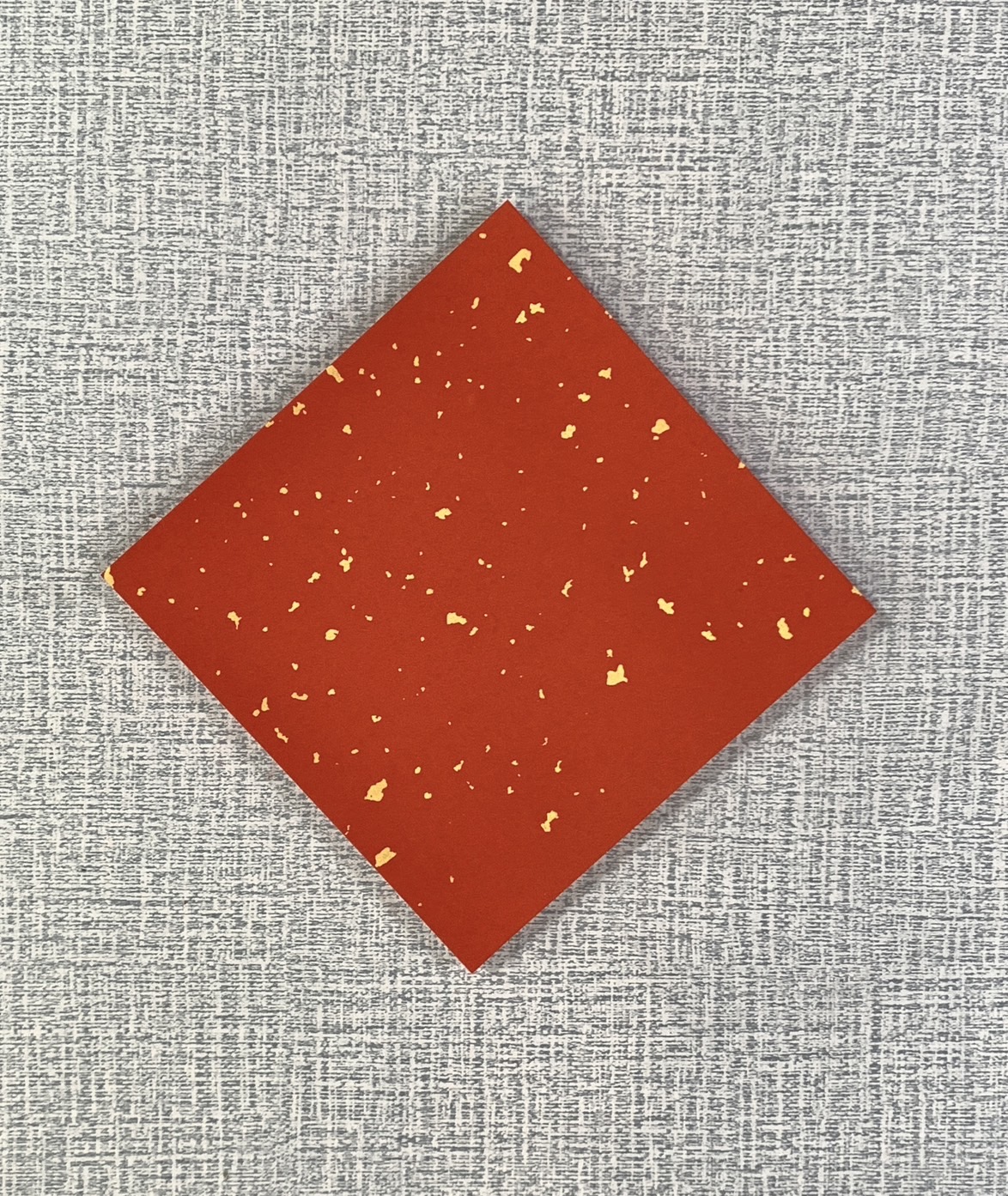 《單字(小春) 灑金萬年紅》台灣埔里製 17x17cm 100張