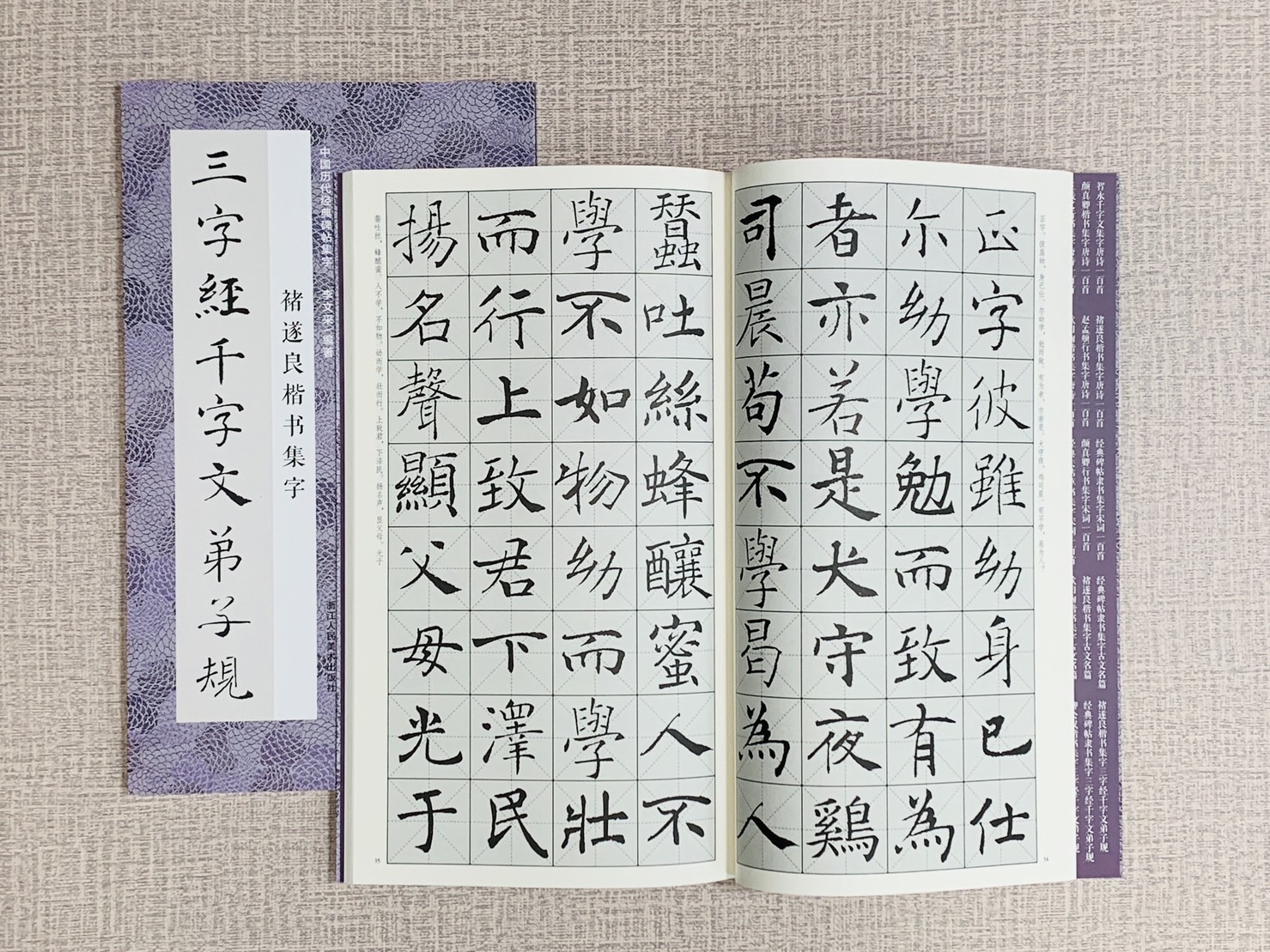 《褚遂良楷書集字三字經千字文弟子規》中國歷代經典碑帖集字 李文采 編 浙江人民美術出版社