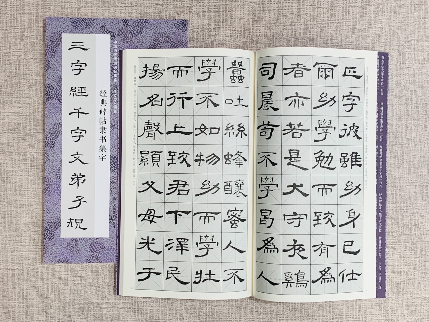 《經典碑帖隸書集字三字經千字文弟子規》中國歷代經典碑帖集字 浙江人民美術