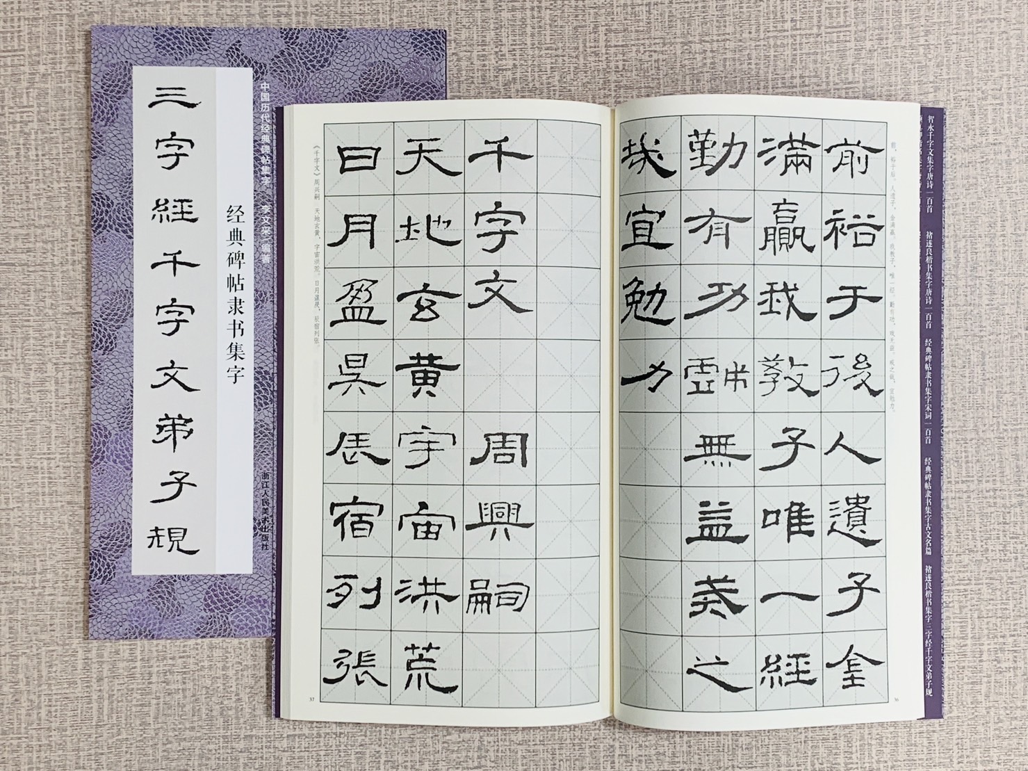 《經典碑帖隸書集字三字經千字文弟子規》中國歷代經典碑帖集字 浙江人民美術