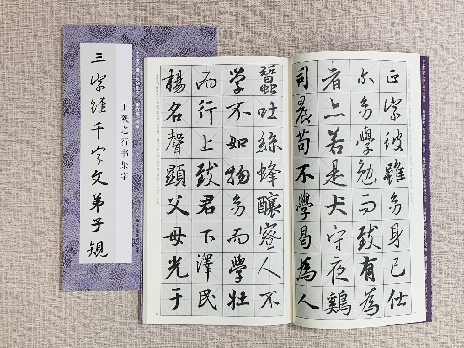 《王羲之行書集字 三字經千字文弟子規》中國歷代經典碑帖集字 浙江人民美術