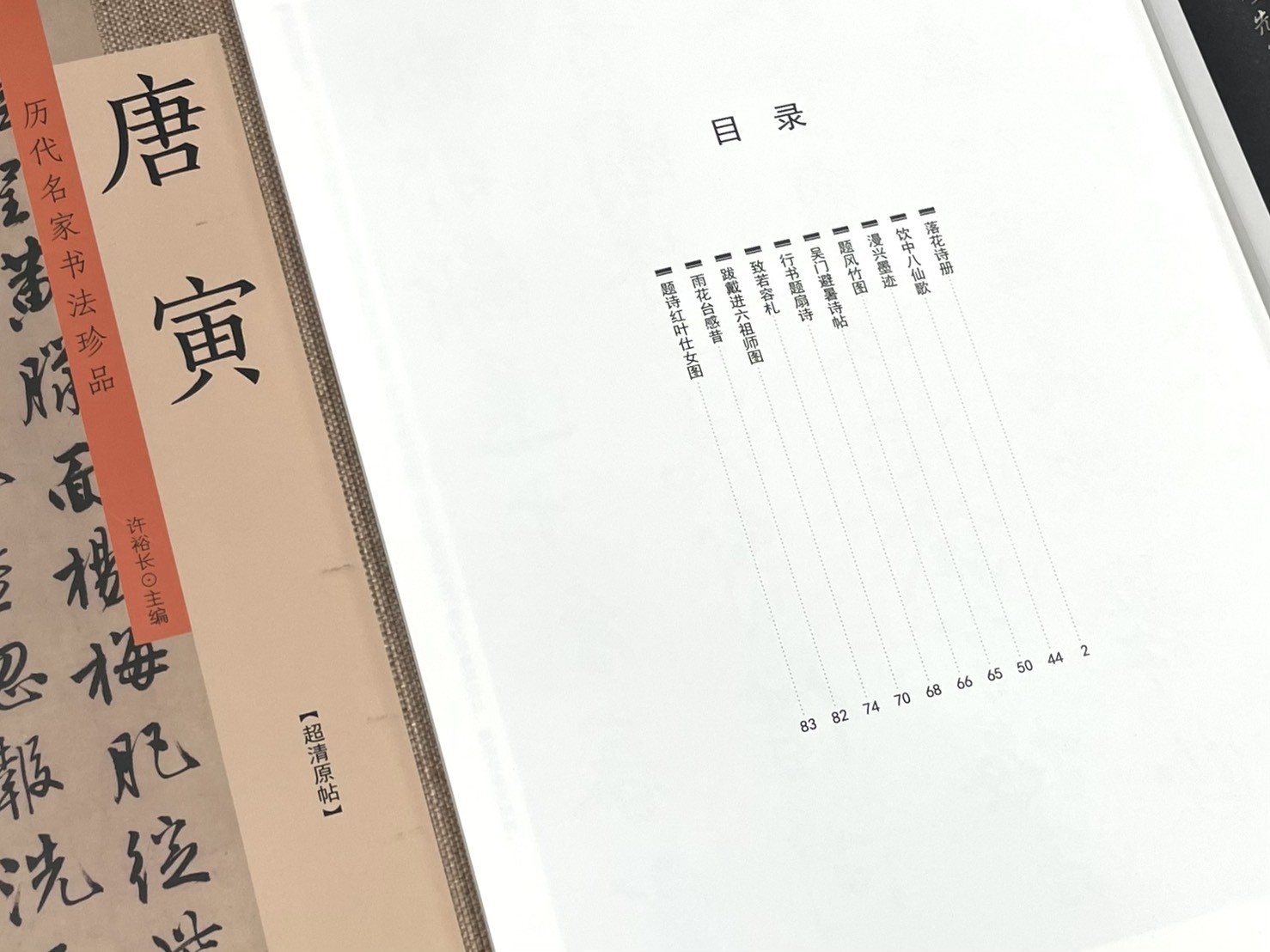 《歷代名家書法珍品 唐寅》  許裕長 中川古籍出版社