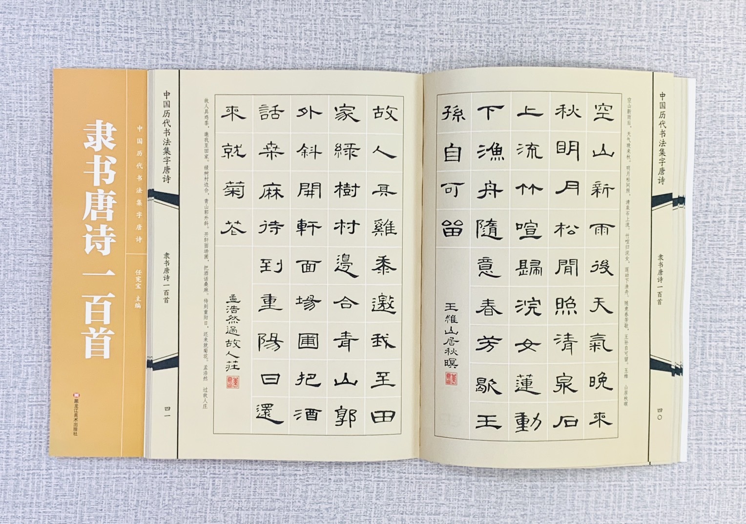 《楷書唐詩一百首 / 隸書唐詩一百首 / 行書唐詩一百首 / 篆書唐詩一百首 / 草書唐詩一百首》中國歷代書法集字唐詩 任宪宝 主編 黑龍江美術出版社