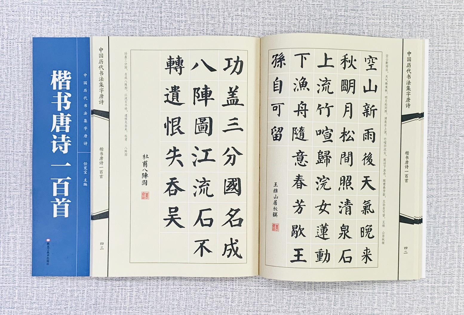 《楷書唐詩一百首 / 隸書唐詩一百首 / 行書唐詩一百首 / 篆書唐詩一百首 / 草書唐詩一百首》中國歷代書法集字唐詩 任宪宝 主編 黑龍江美術出版社