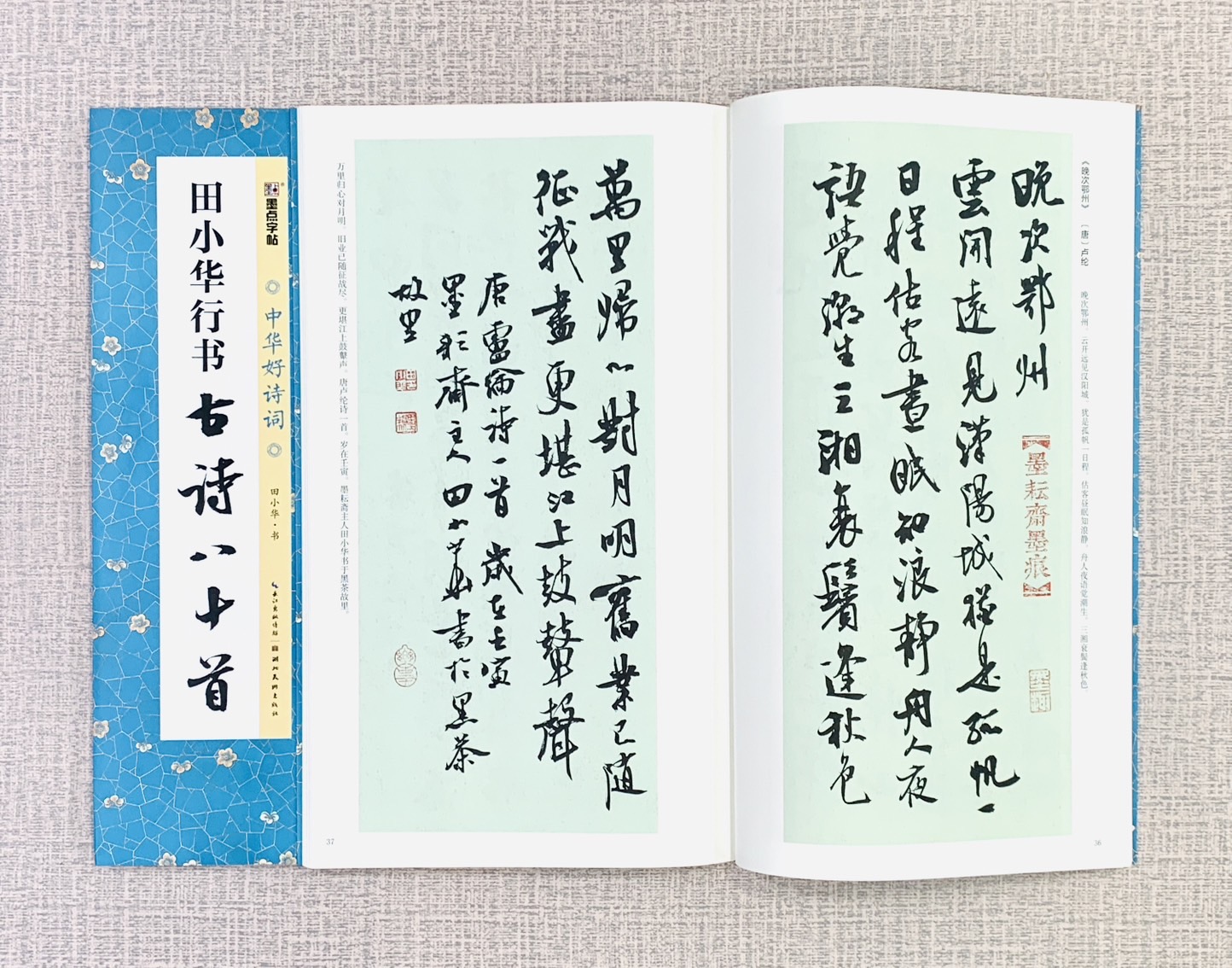 《田小華行書 古詩八十首》中國好詩詞 墨點字帖 田小華 書 湖北美術出版社