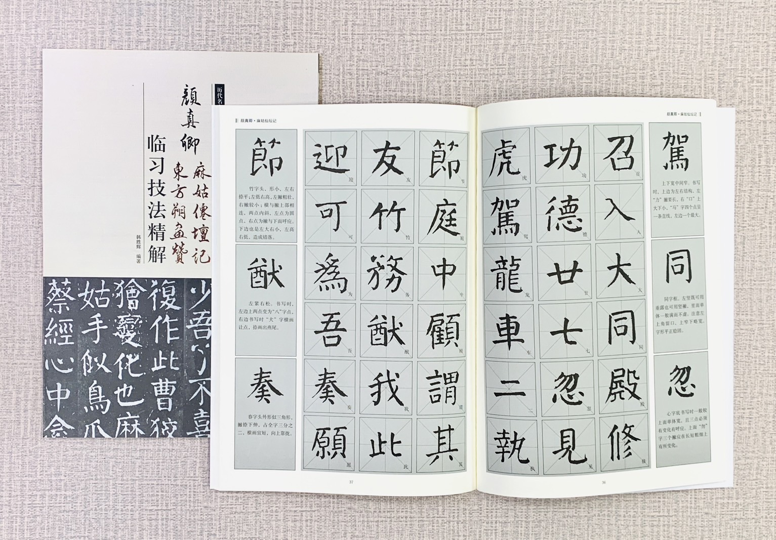 《顏真卿 麻姑仙壇記 東方朔畫贊 臨習技法精解》 歷代名家碑帖臨習技法精解 謝楚悅 編著 中州古籍出版社