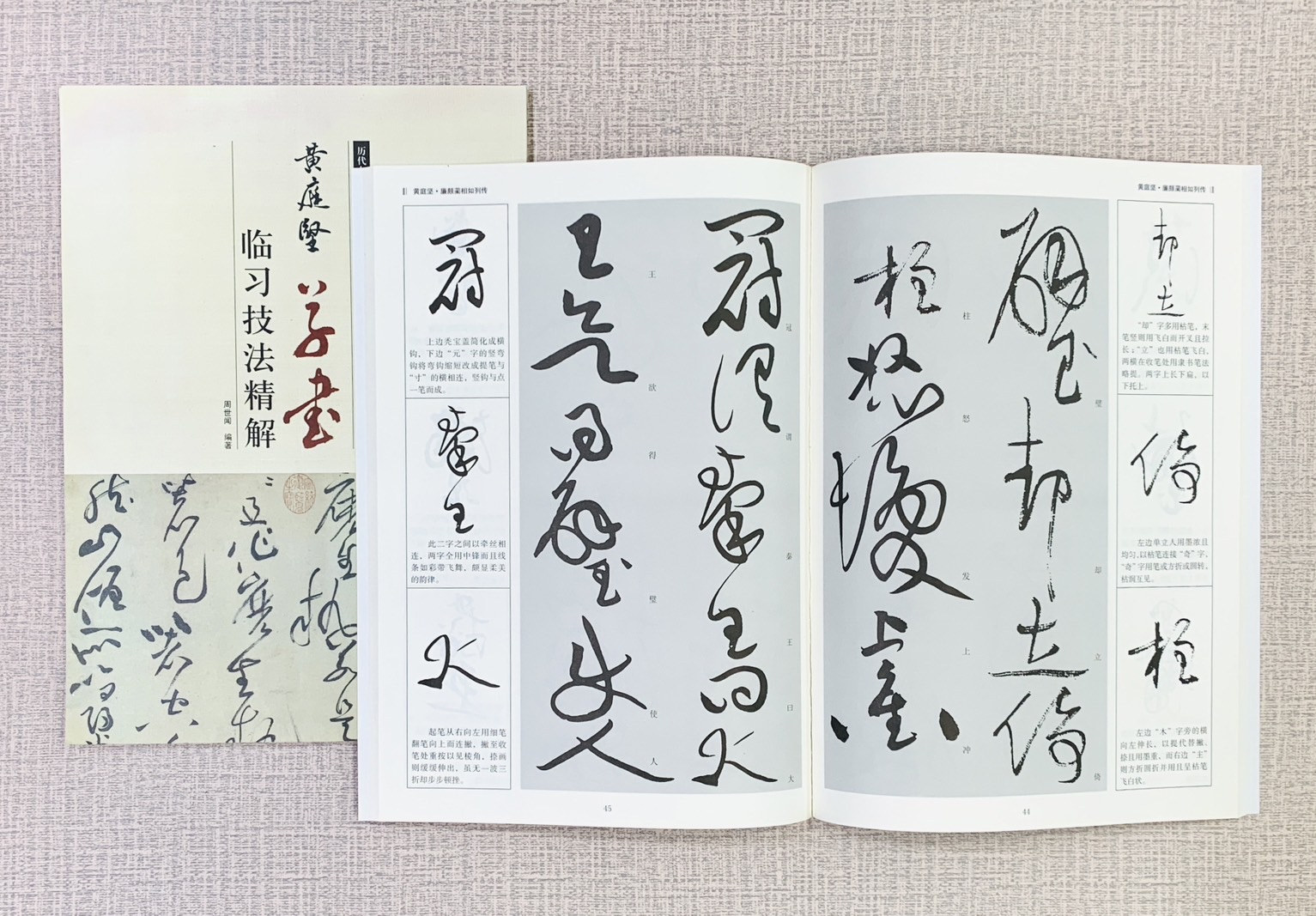 《黃庭堅 草書 臨習技法精解》  歷代名家碑帖臨習技法精解  周世聞 編著  中州古籍出版
