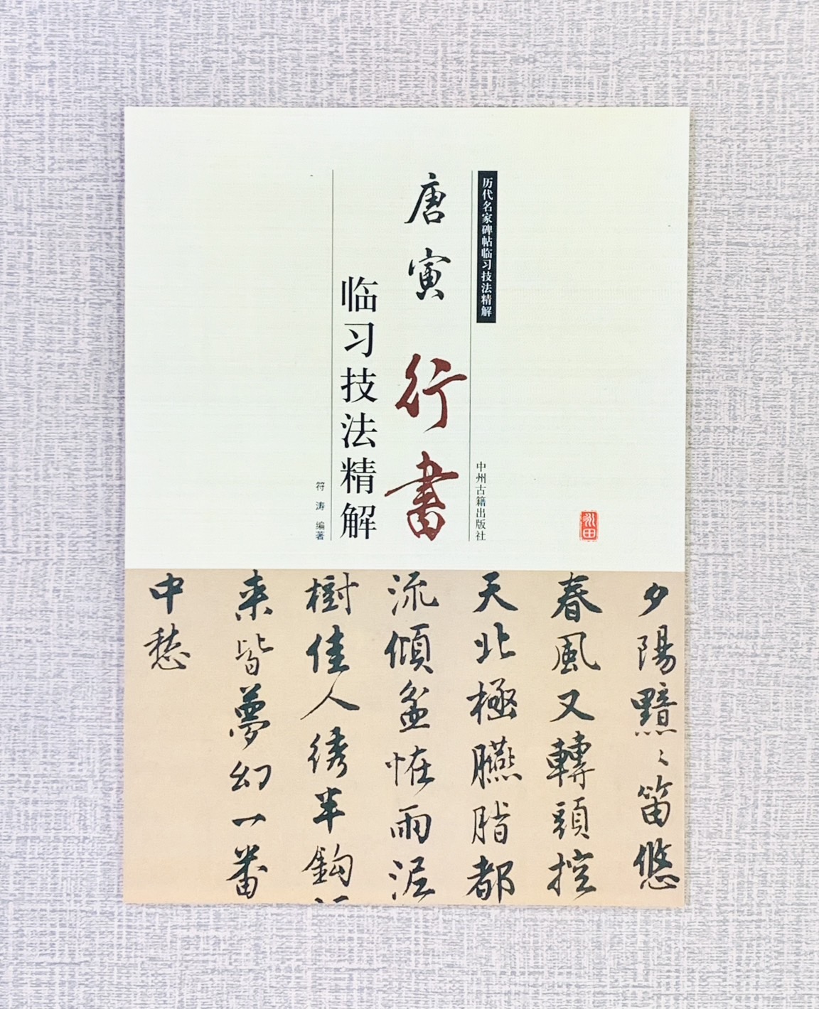 《唐寅 行書 臨習技法精解》  歷代名家碑帖臨習技法精解  符濤 編著  中州古籍出版社