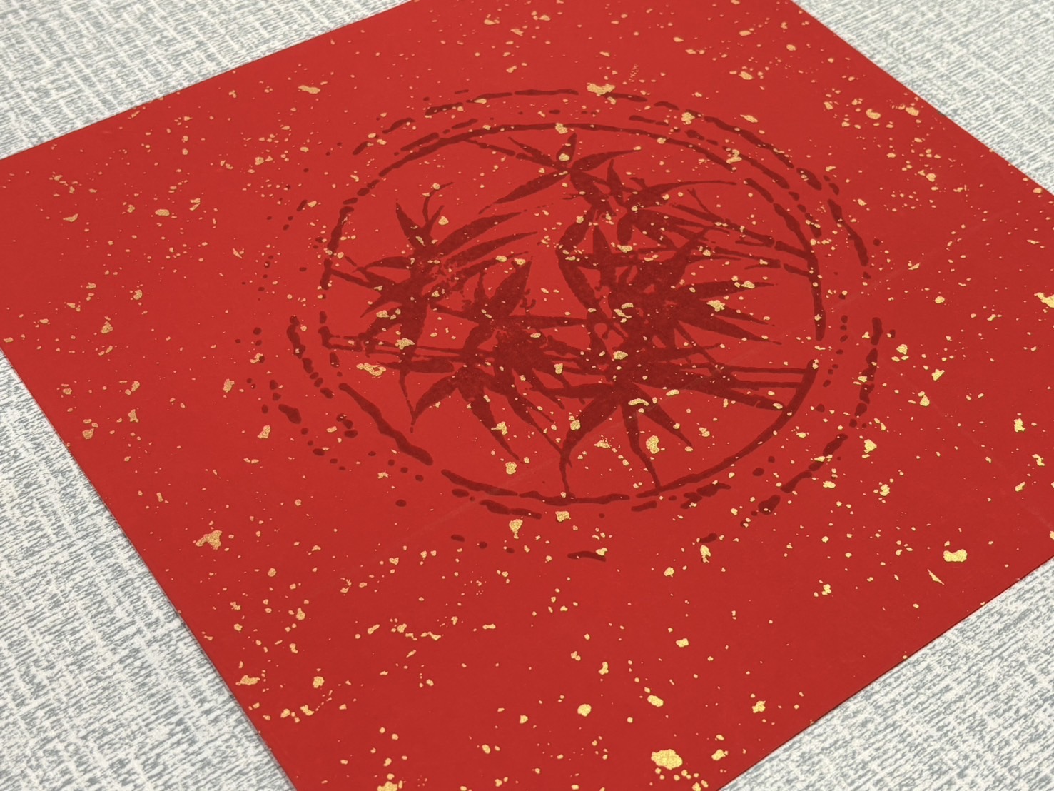 《大春 黑圖四君子 》春聯紙 單字 春聯 萬年紅 斗方 大春 春聯 26x26cm