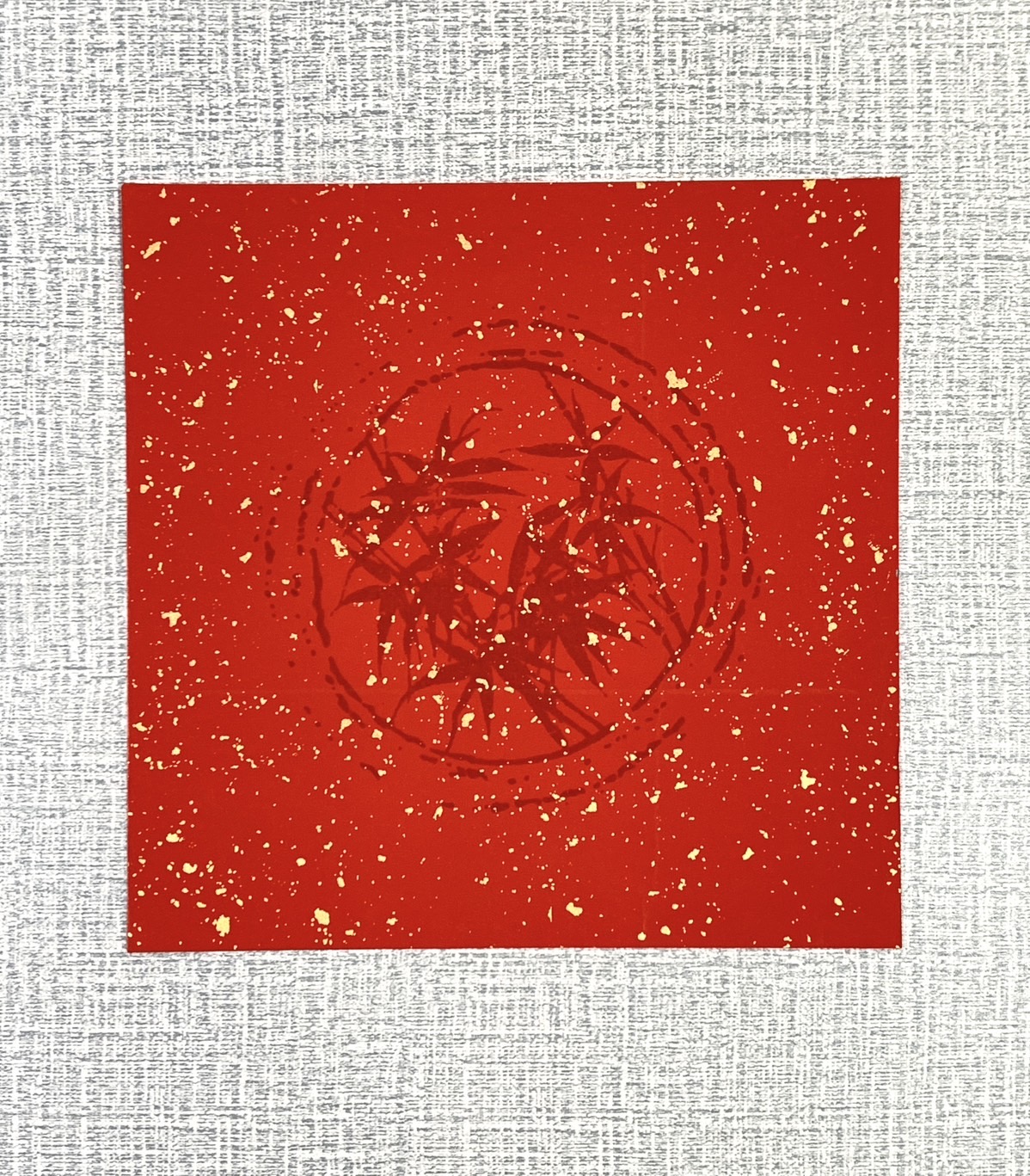 《大春 黑圖四君子 》春聯紙 單字 春聯 萬年紅 斗方 大春 春聯 26x26cm
