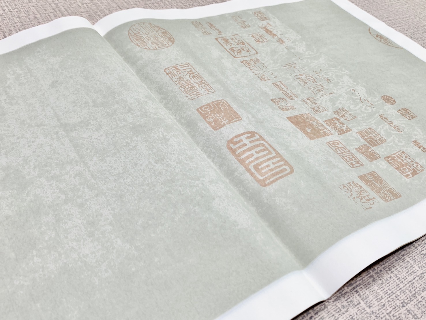 《仿古詩帖加工紙 對開》對開 復古宣紙 帶印章 半生熟 不易暈 詩集 詩帖 加工紙
