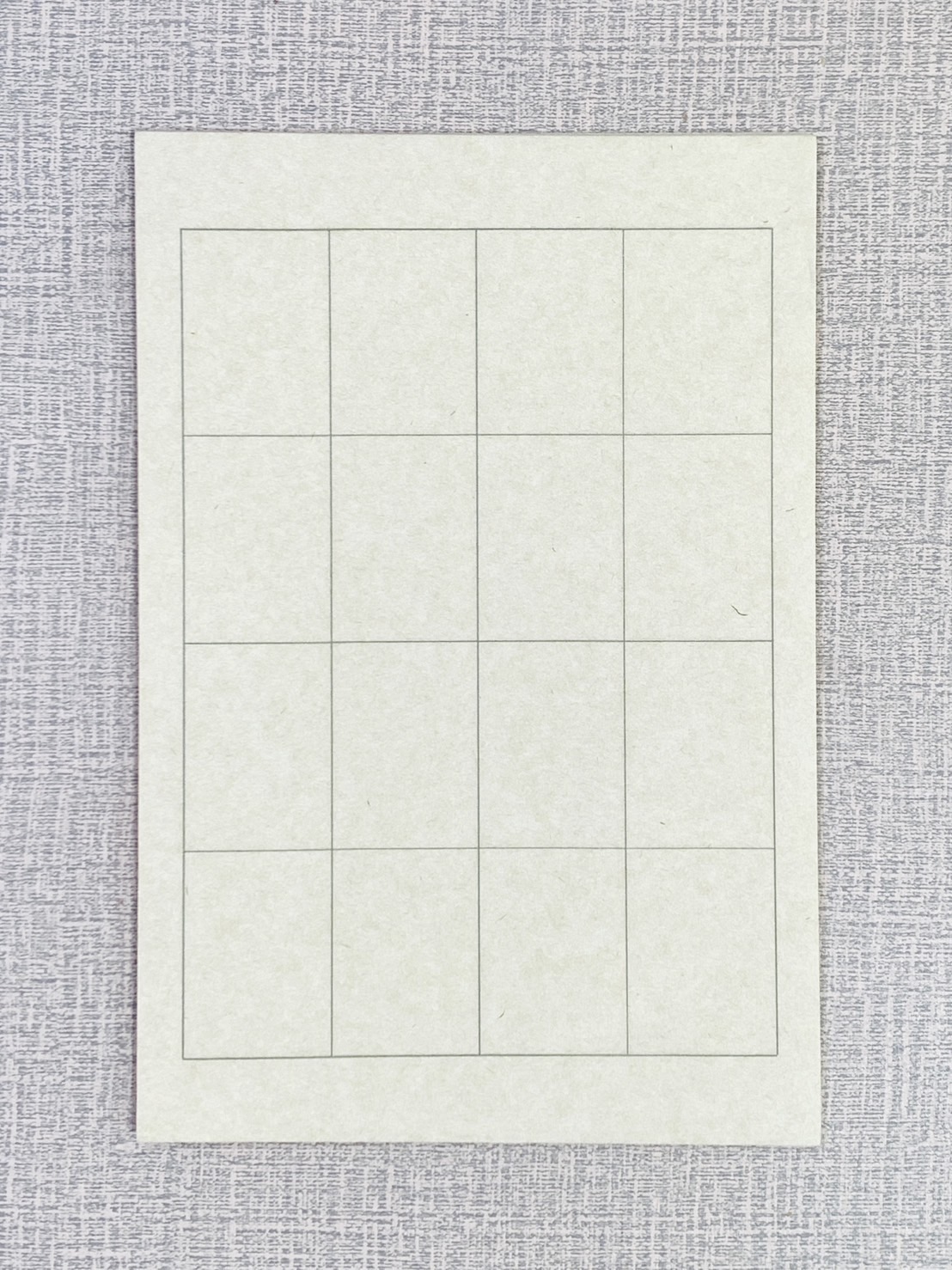 《褚皮日課紙 長方格 5x7cm》機製宣 23x24cm  5x7cm  方格 日課紙 機製宣 格子紙  機宣仿古 蠟染