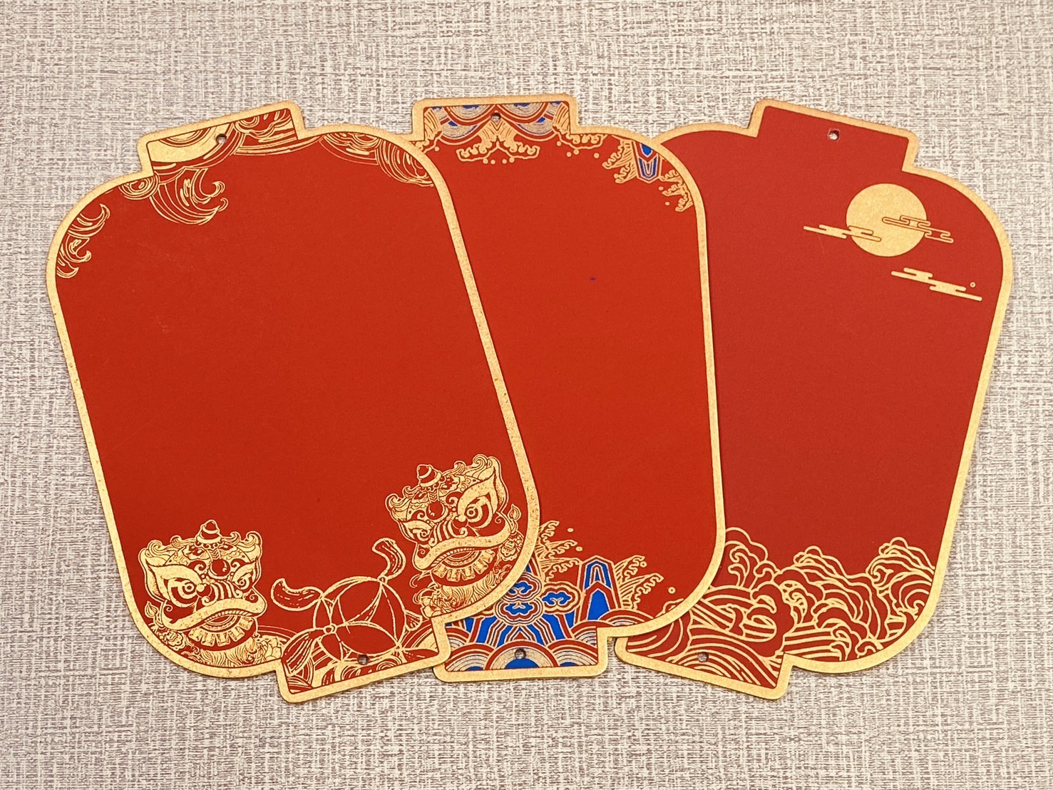 《紅宣宮燈 畫仙版》 附中國結 / 福卡