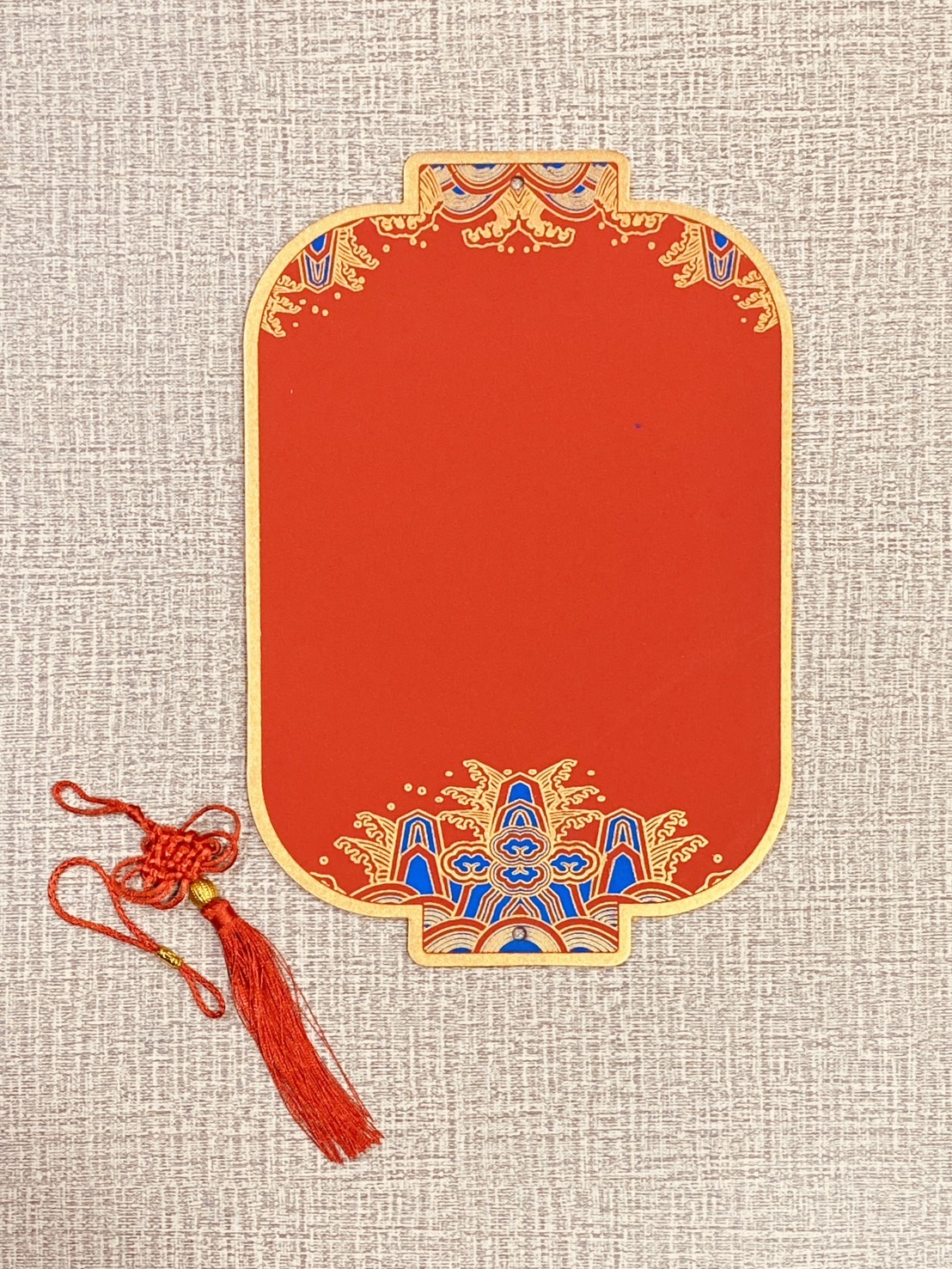 《紅宣宮燈 畫仙版》 附中國結 / 福卡