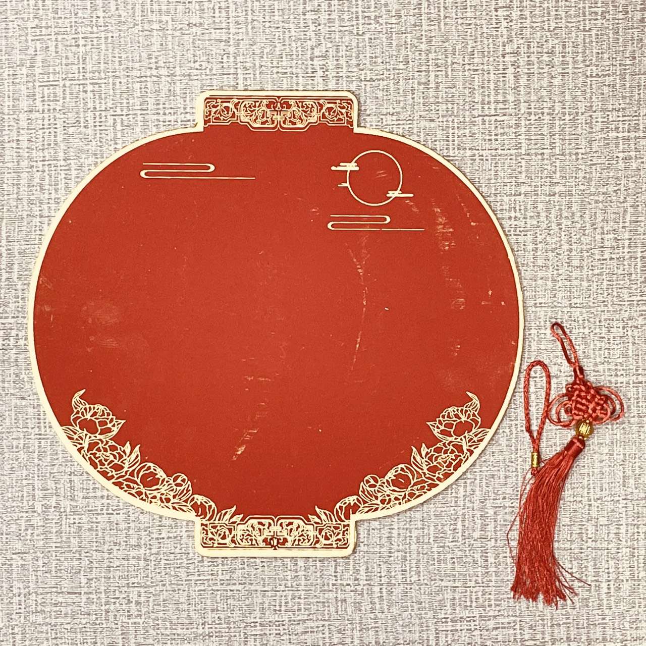 《紅宣燈籠 畫仙版》 附中國結 / 福卡