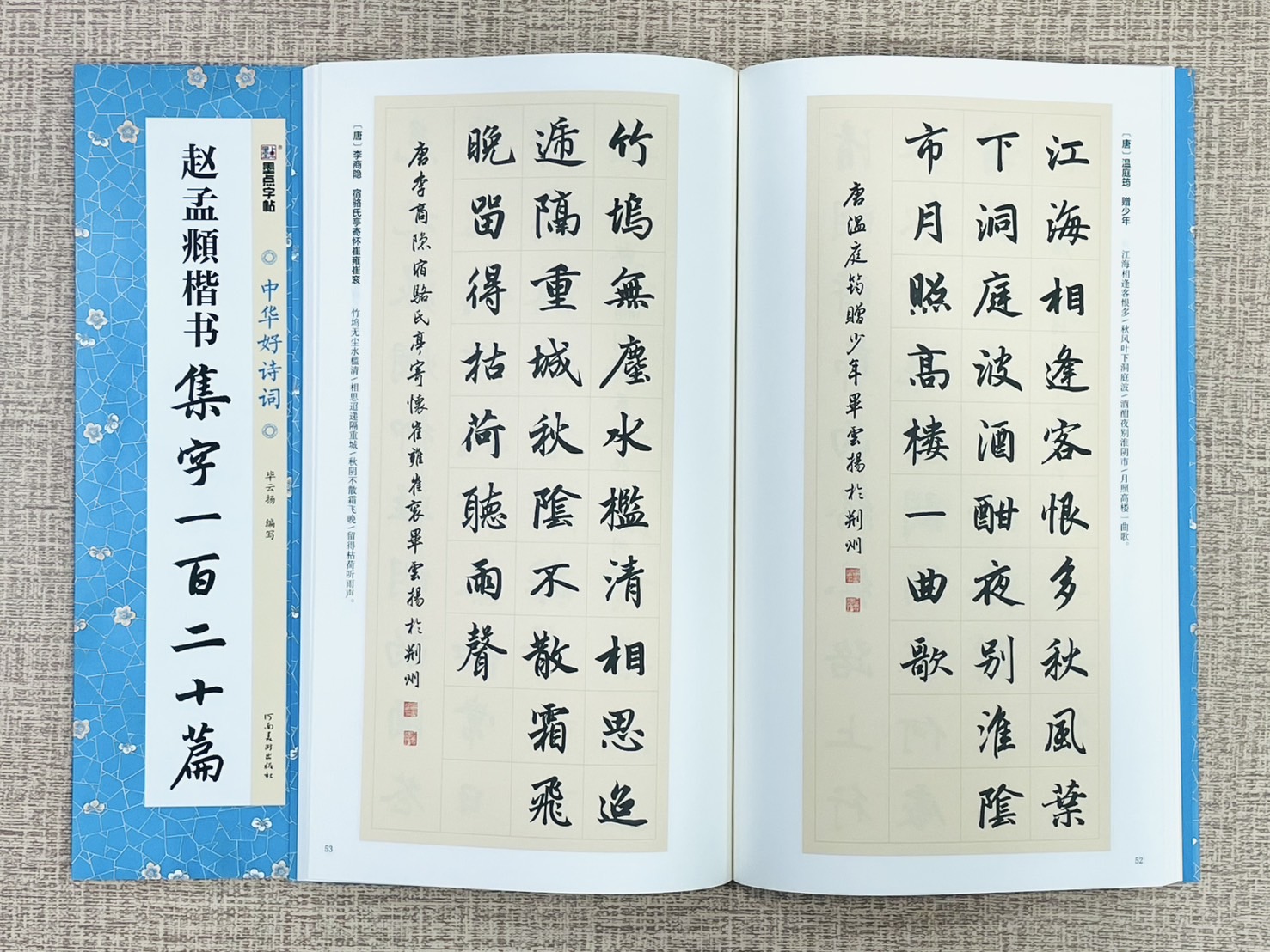 《趙孟頫楷書 集字一百二十篇》中國好詩詞 墨點字帖 畢雲楊 編寫 河南美術出版社