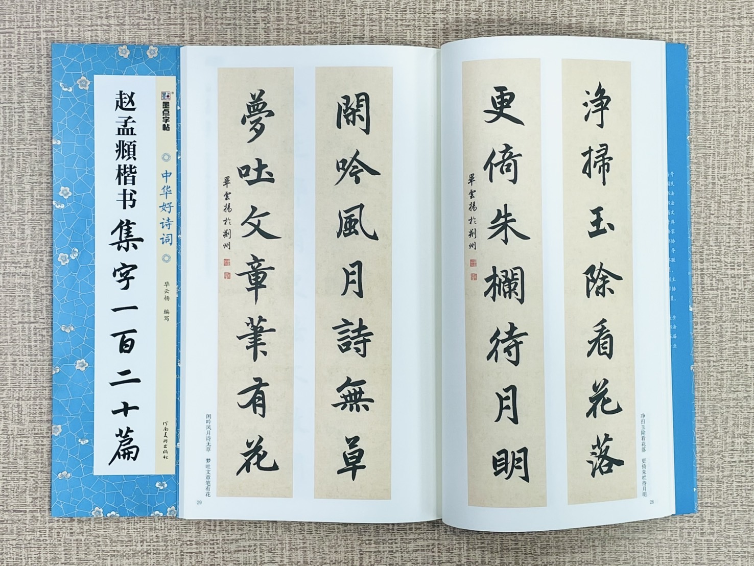 《趙孟頫楷書 集字一百二十篇》中國好詩詞 墨點字帖 畢雲楊 編寫 河南美術出版社