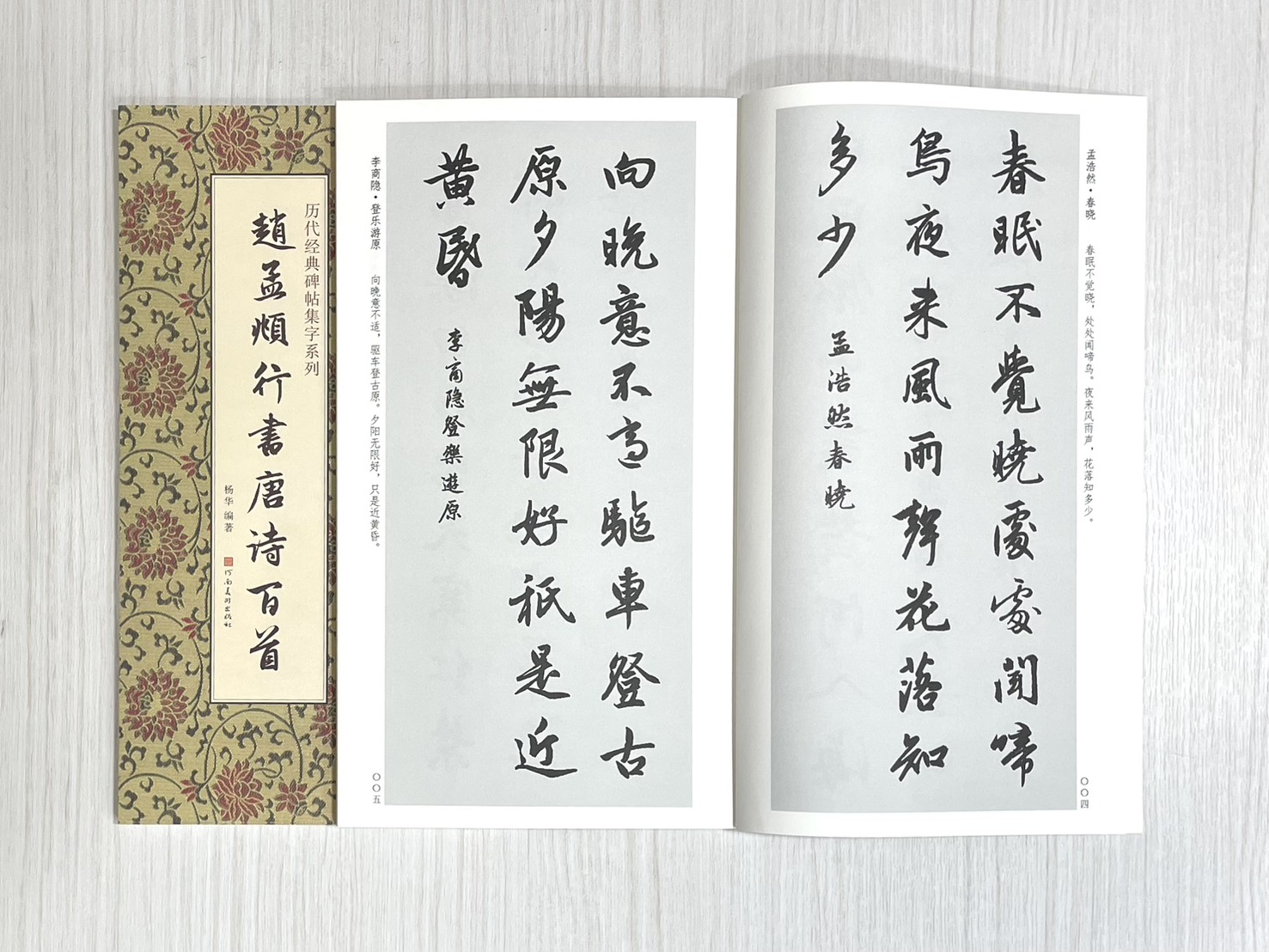 《趙孟頫行書唐詩百首》  歷代經典碑帖集字系列  河南美術出版社  楊華編著