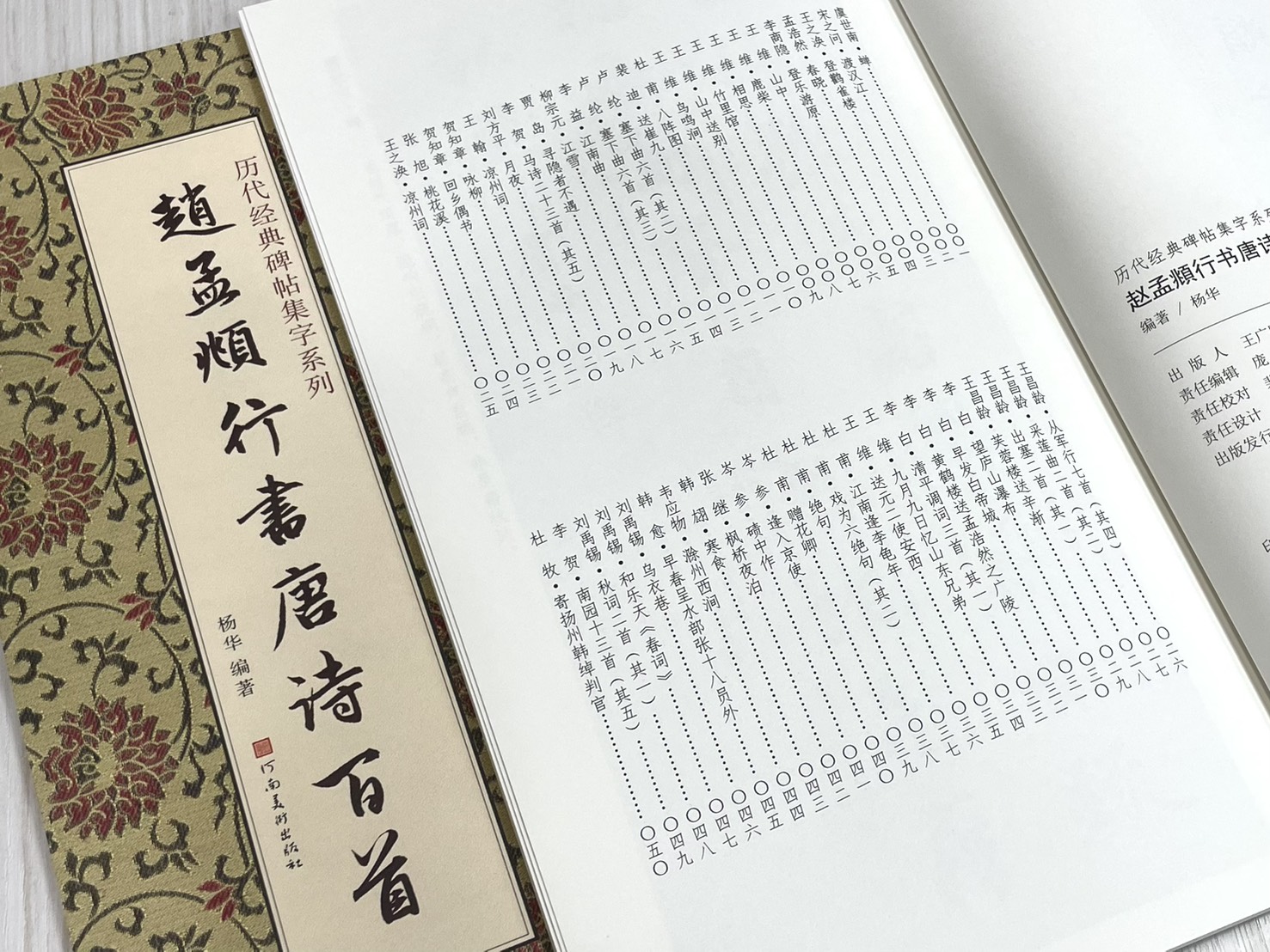 《趙孟頫行書唐詩百首》  歷代經典碑帖集字系列  河南美術出版社  楊華編著