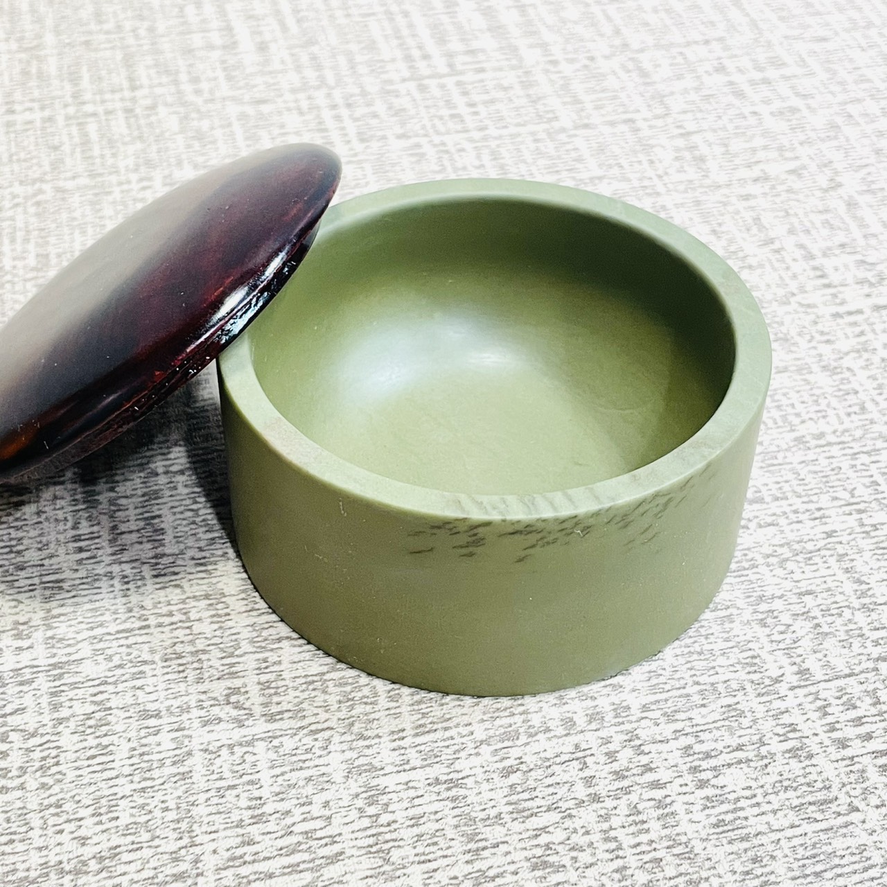 《2.5寸 宋坑單打端硯》 7.5cm 肇慶端硯 綠端 紅端