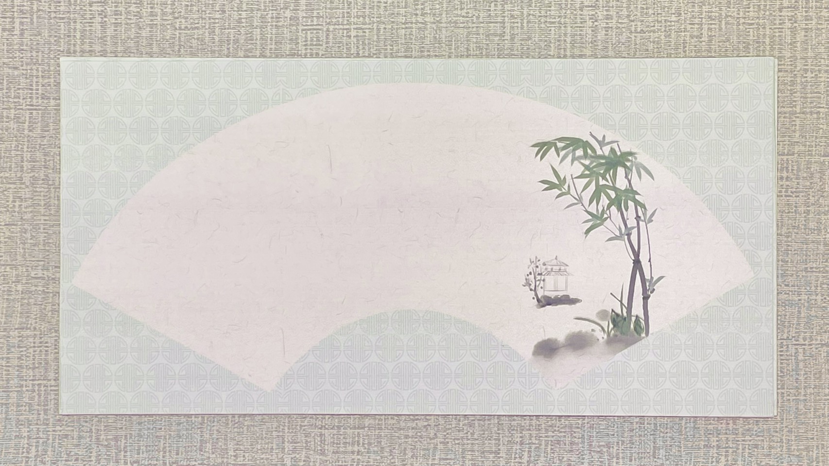 《國風扇面》 蠟染箋 尺寸：約23x46cm 扇形紙 扇面紙 半生熟宣 安徽製