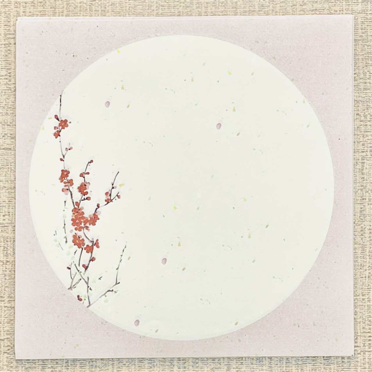 《國風團扇》 半生熟宣 約23x23cm 蠟染宣