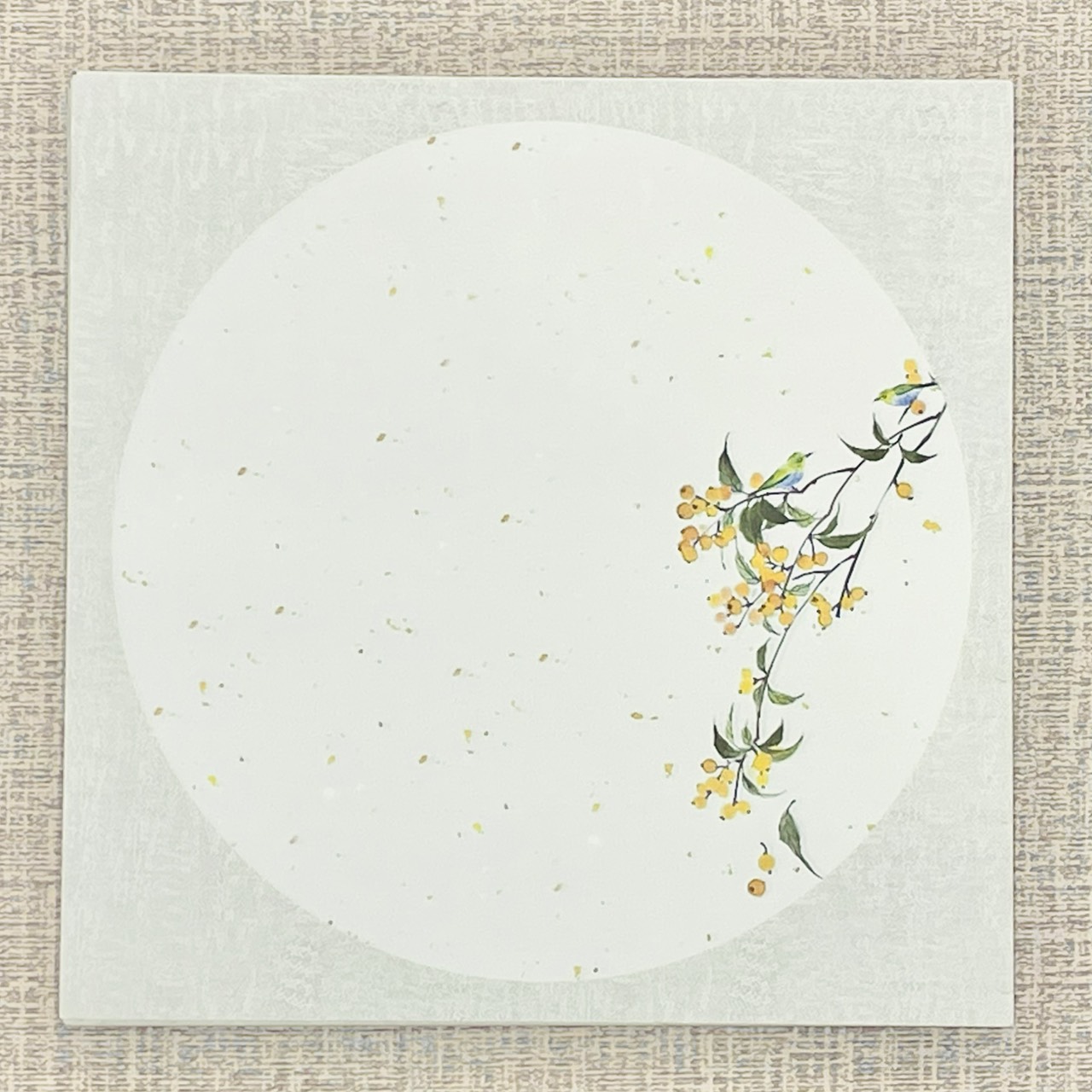 《國風團扇》 半生熟宣 約23x23cm 蠟染宣