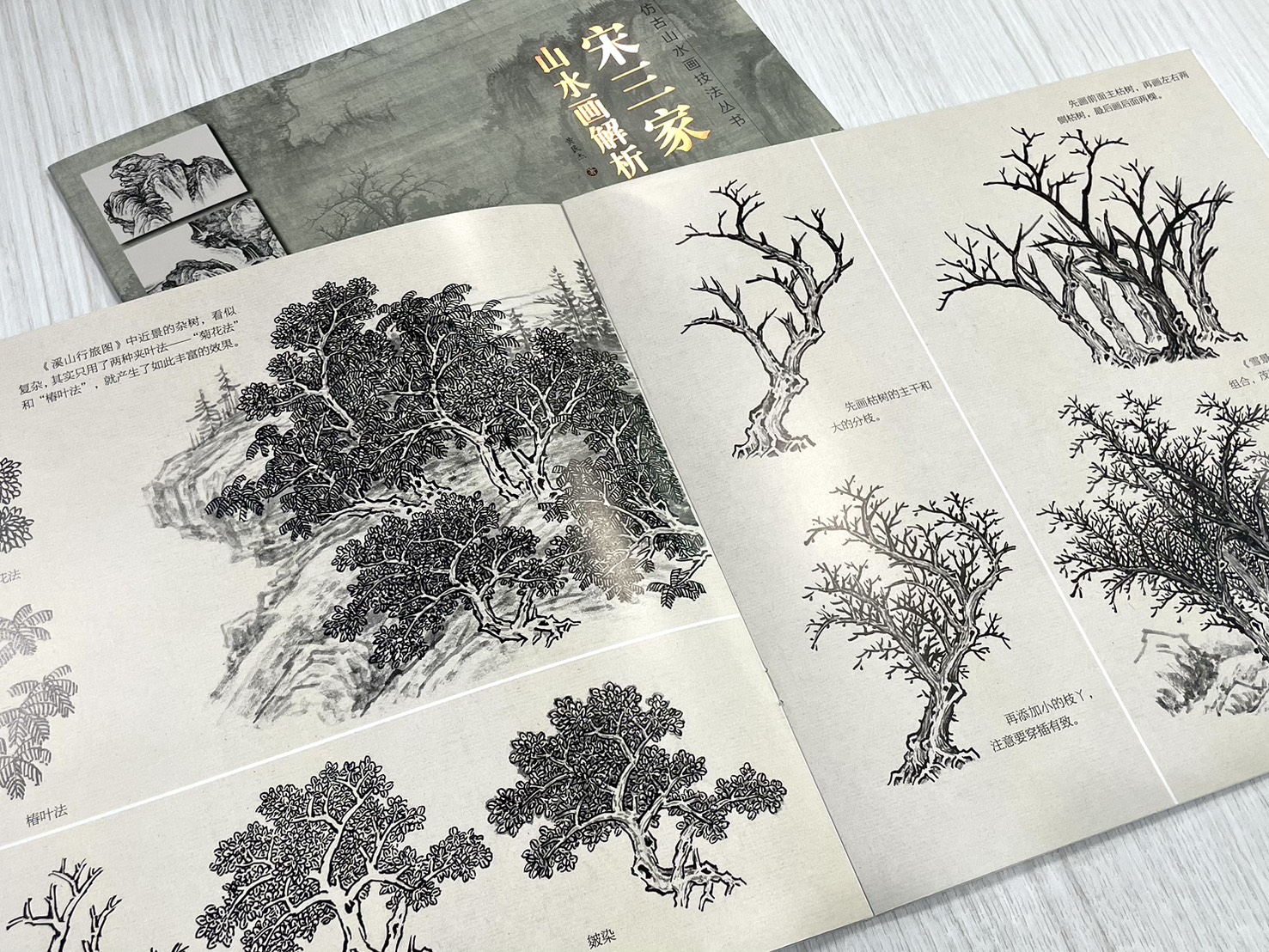 《仿古山水畫技法叢書》 山水畫解析  宋三家 /元三家/ 明三家 /清三家