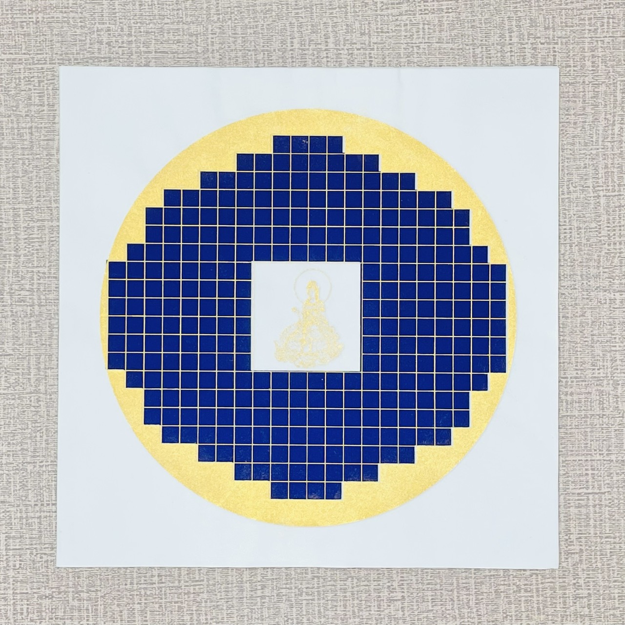 《佛像心經 圓》 半生熟宣 1.1x1.1cm (288格）