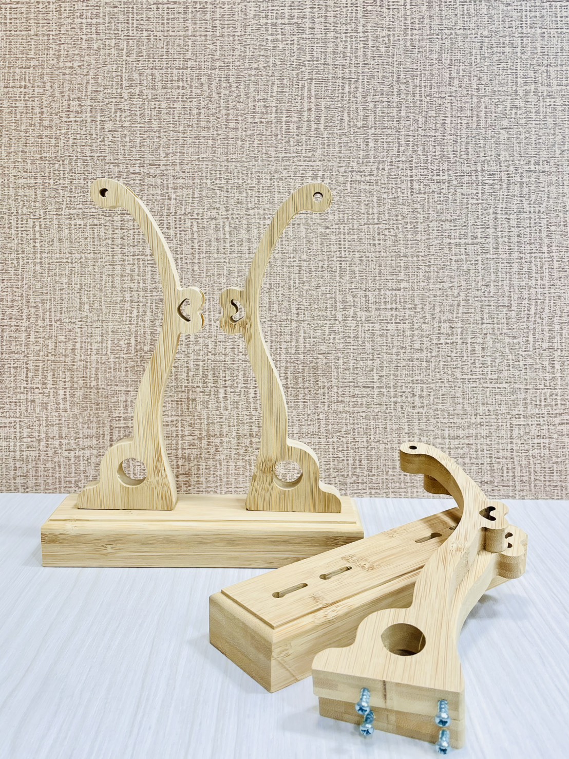 《楠竹原木團扇扇架》大號 團扇扇架 展示架