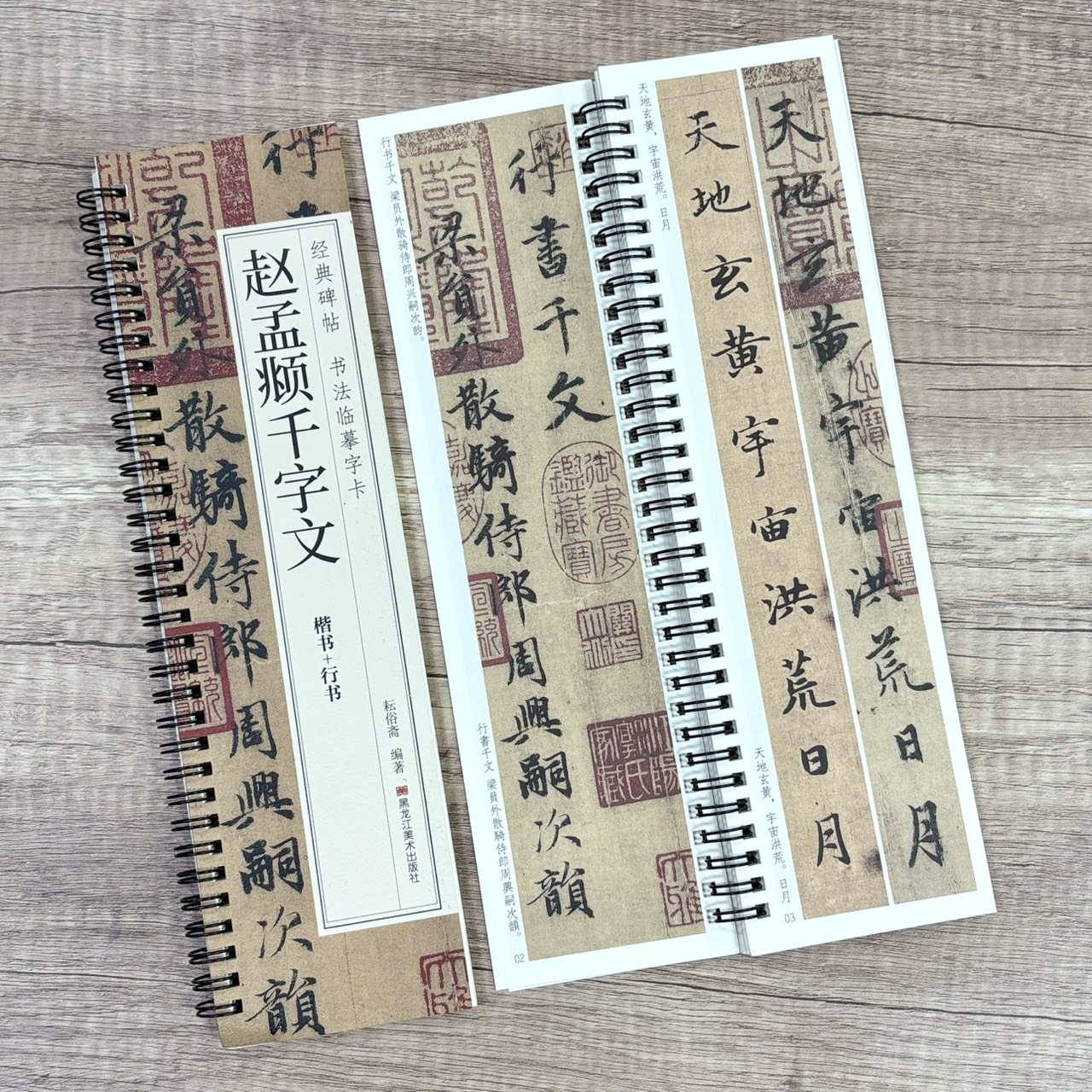 《趙孟頫千字文 楷書+行書》  經典碑帖 書法臨摹字卡 耘俗齋 編著 黑龍江美術出版社