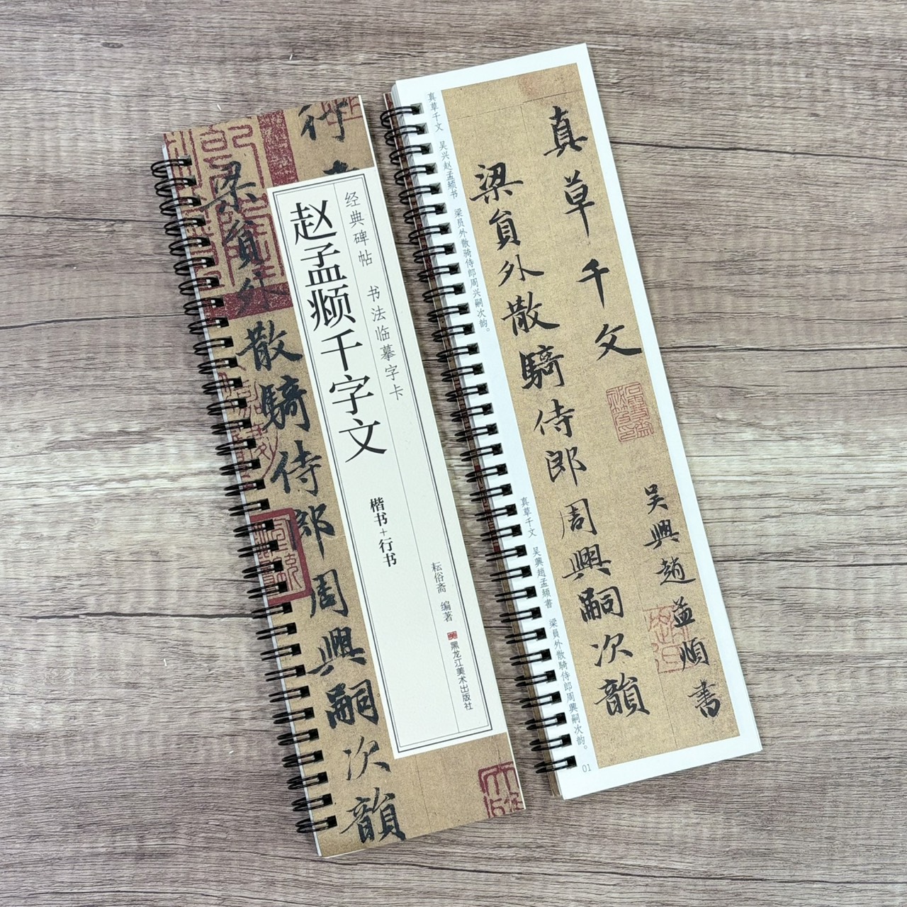 《趙孟頫千字文 楷書+行書》  經典碑帖 書法臨摹字卡 耘俗齋 編著 黑龍江美術出版社