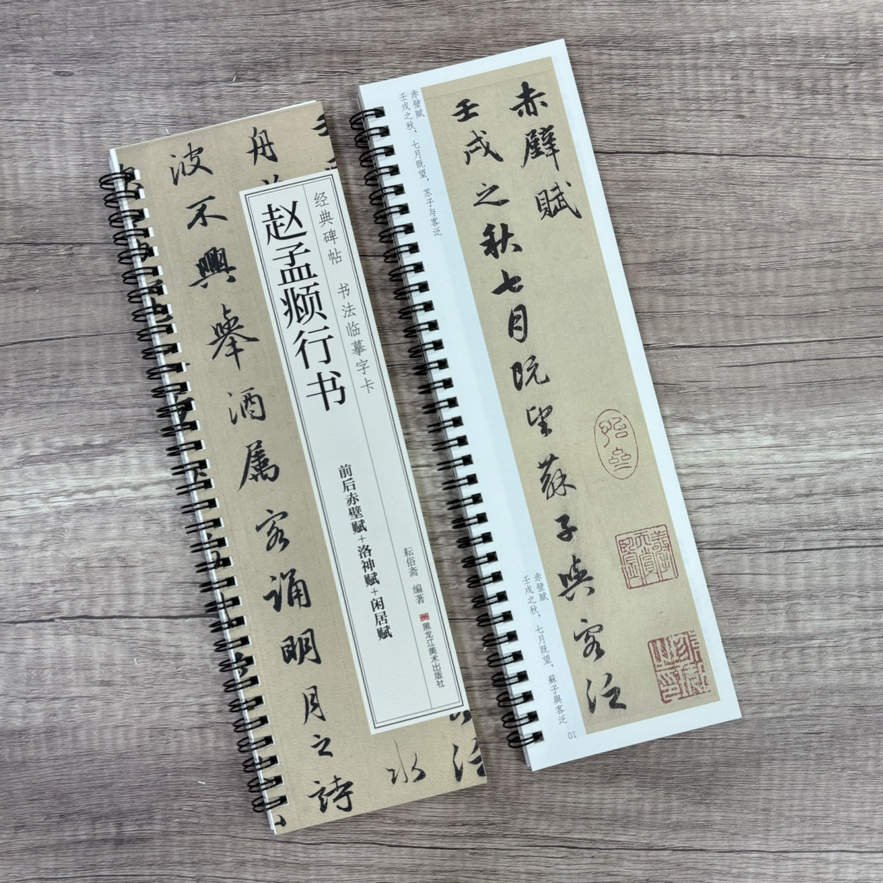 《趙孟頫行書 前後赤壁賦+洛神賦+閑居賦》   經典碑帖 書法臨摹字卡  耘俗齋 編著  黑龍江美術出版社