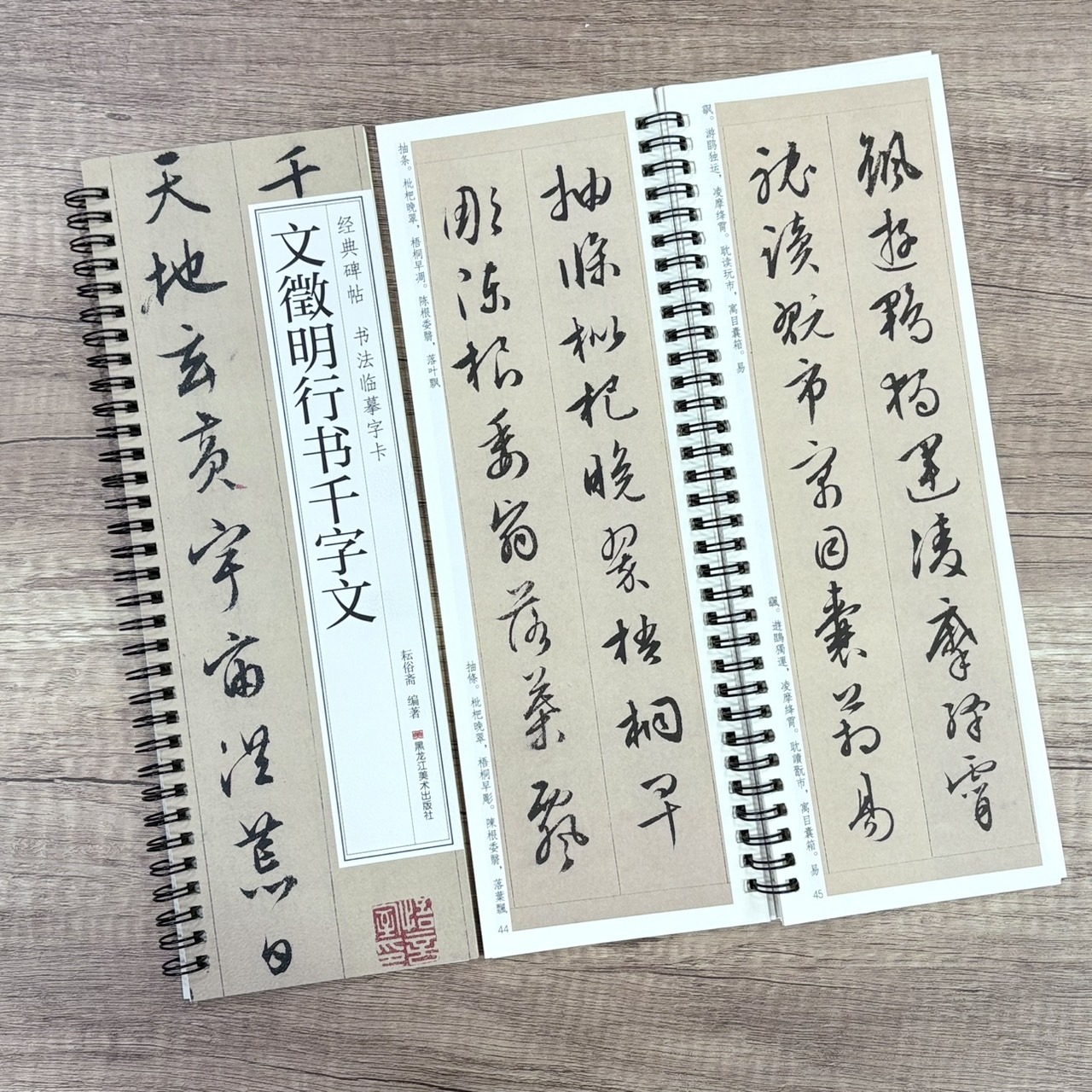 《文徵明行書千字文》  經典碑帖 書法臨摹字卡 耘俗齋 編著 黑龍江美術出版社
