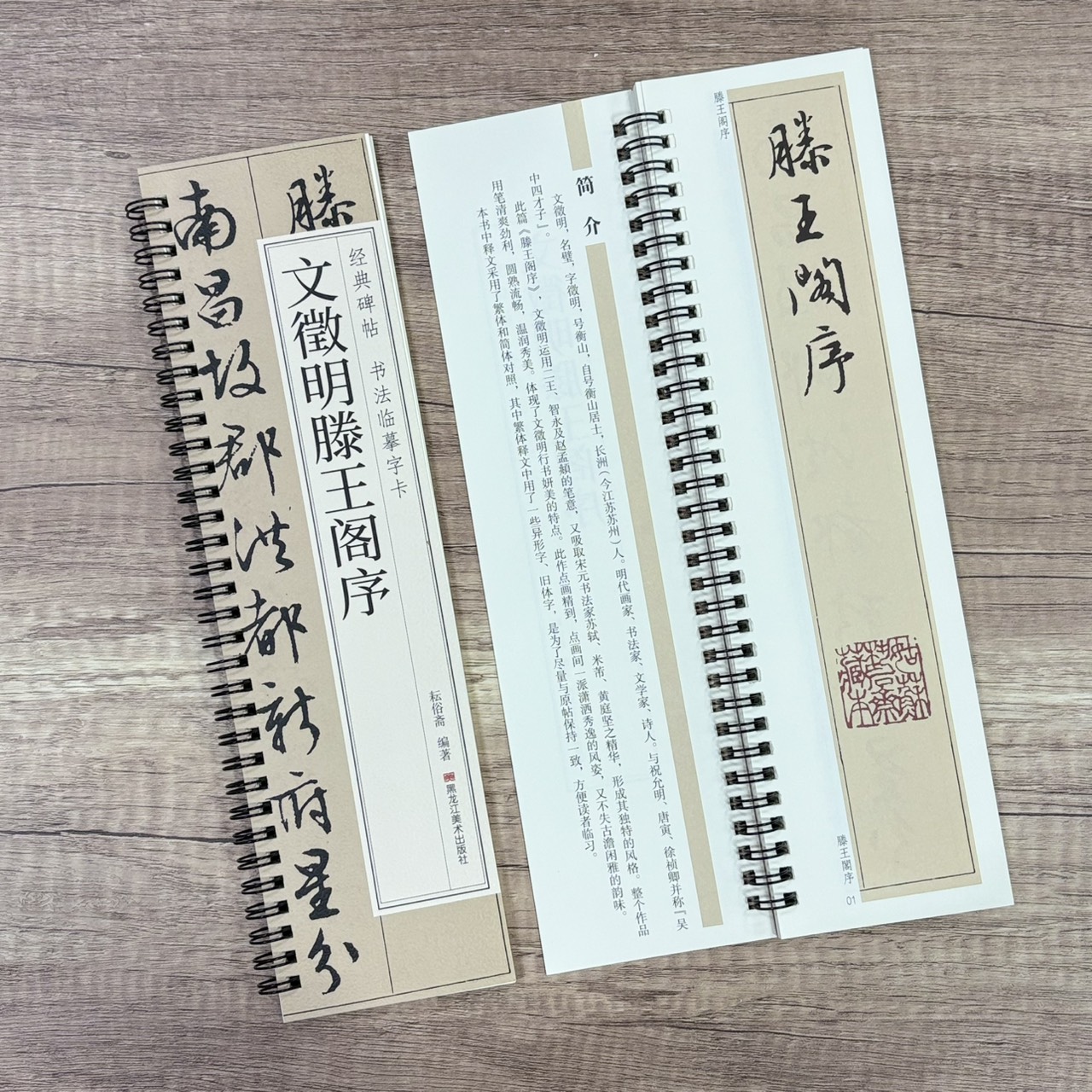 《文徵明滕王閣序》  經典碑帖 書法臨摹字卡 耘俗齋 編著 黑龍江美術出版社