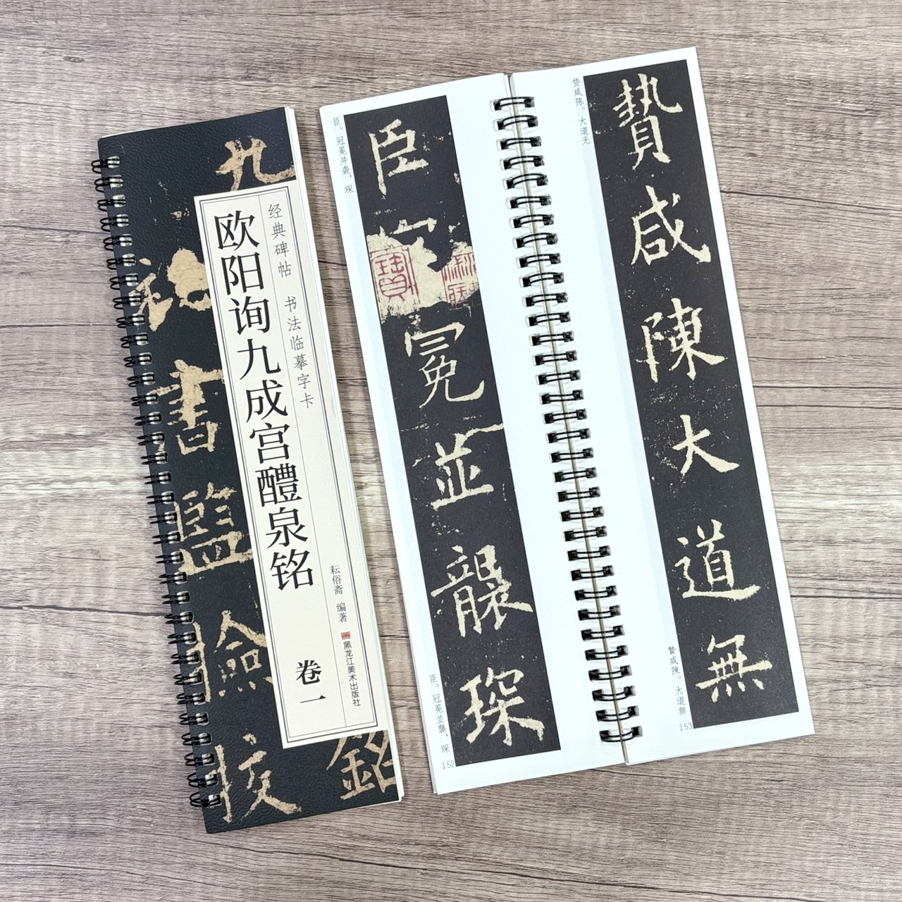 《歐陽詢九成宮醴泉銘》   卷一、卷二 （全二冊） 經典碑帖 書法臨摹字卡 耘俗齋 編著 黑龍江美術出版社