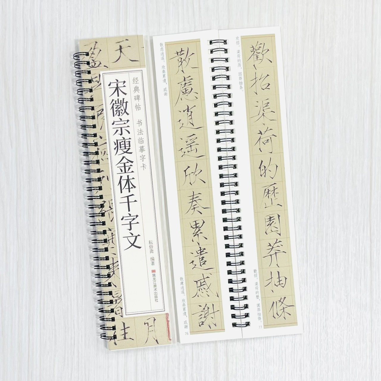 《宋徽宗瘦金體千字文》 經典碑帖 書法臨摹字卡 耘俗齋 編著 黑龍江美術出版社