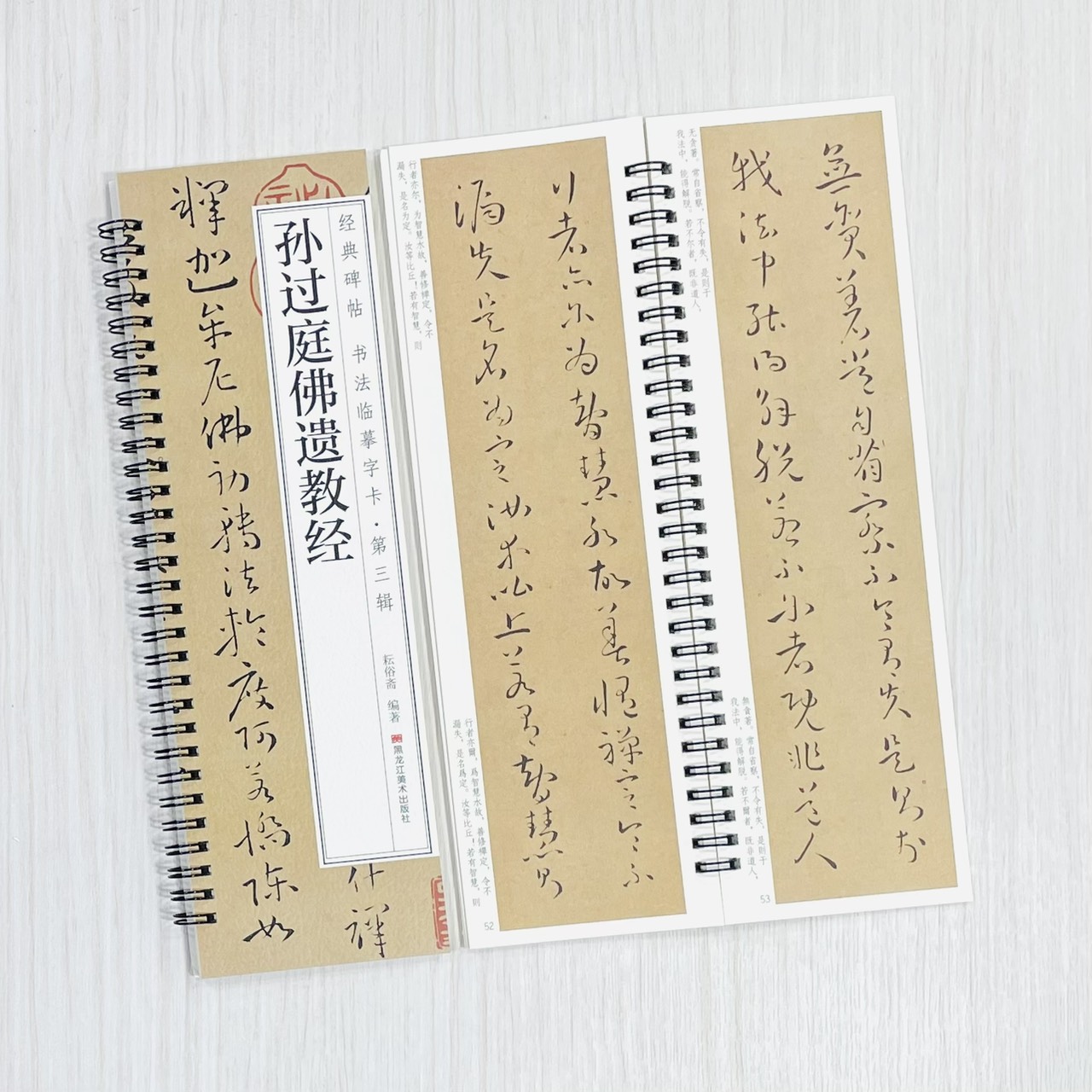 《孫過庭佛遺教經》 經典碑帖 書法臨摹字卡・第三輯 耘俗齋 編著 黑龍江美術出版社