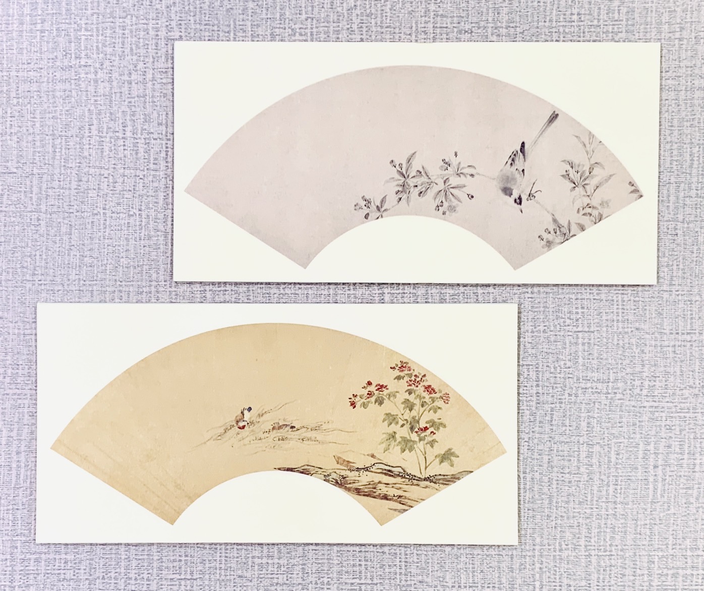 《扇形卡紙 34*17cm》  花鳥圖騰