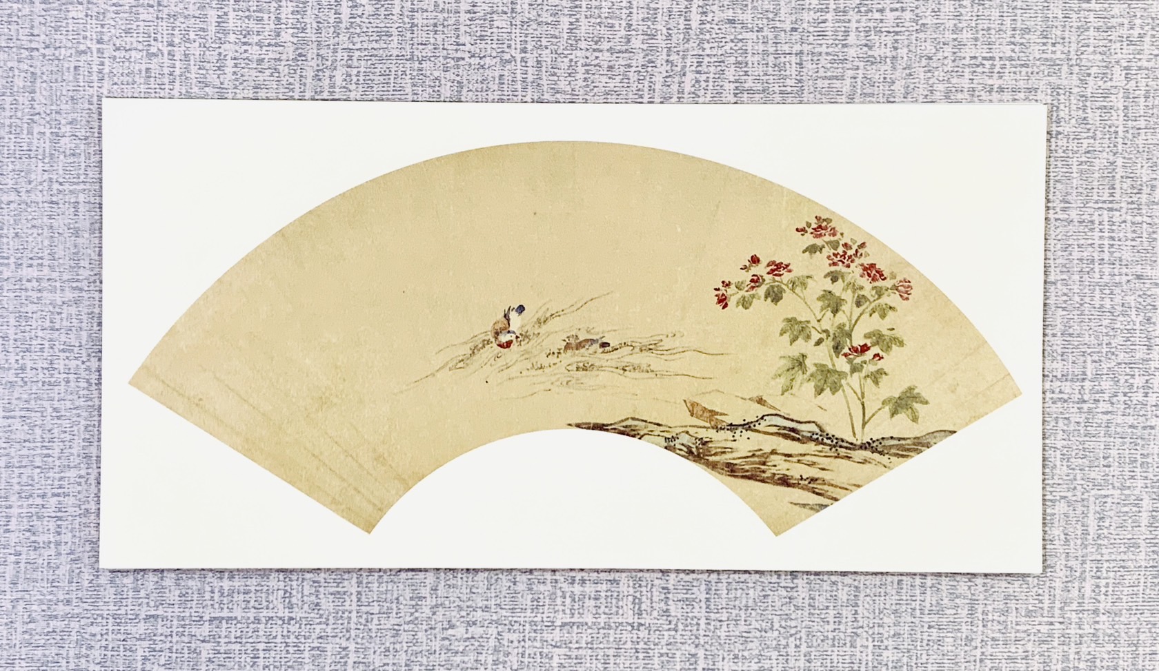 《扇形卡紙 34*17cm》  花鳥圖騰