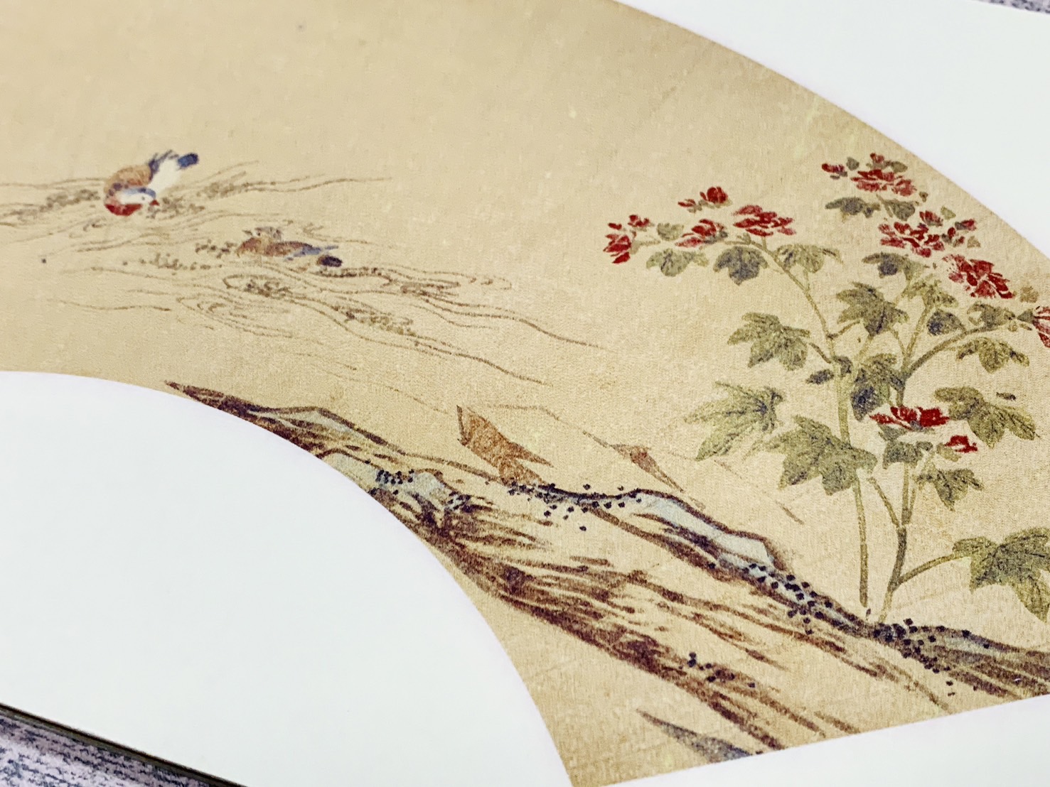 《扇形卡紙 34*17cm》  花鳥圖騰