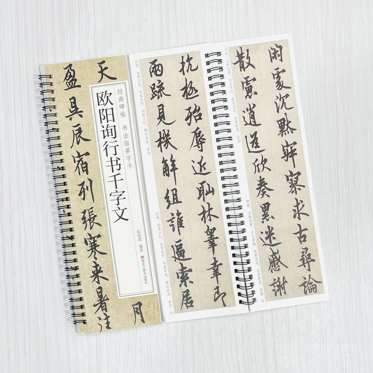 《歐陽詢行書千字文》  經典碑帖 書法臨摹字卡  耘俗齋 編著  黑龍江美術出版社