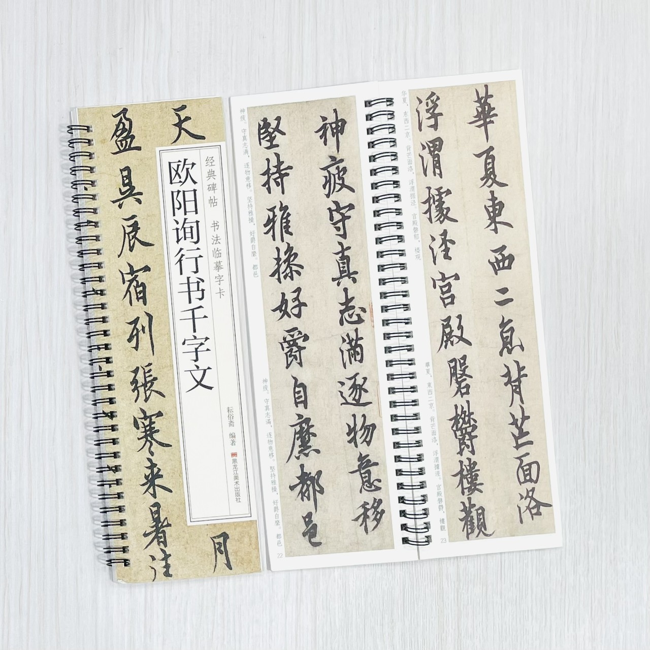 《歐陽詢行書千字文》  經典碑帖 書法臨摹字卡  耘俗齋 編著  黑龍江美術出版社
