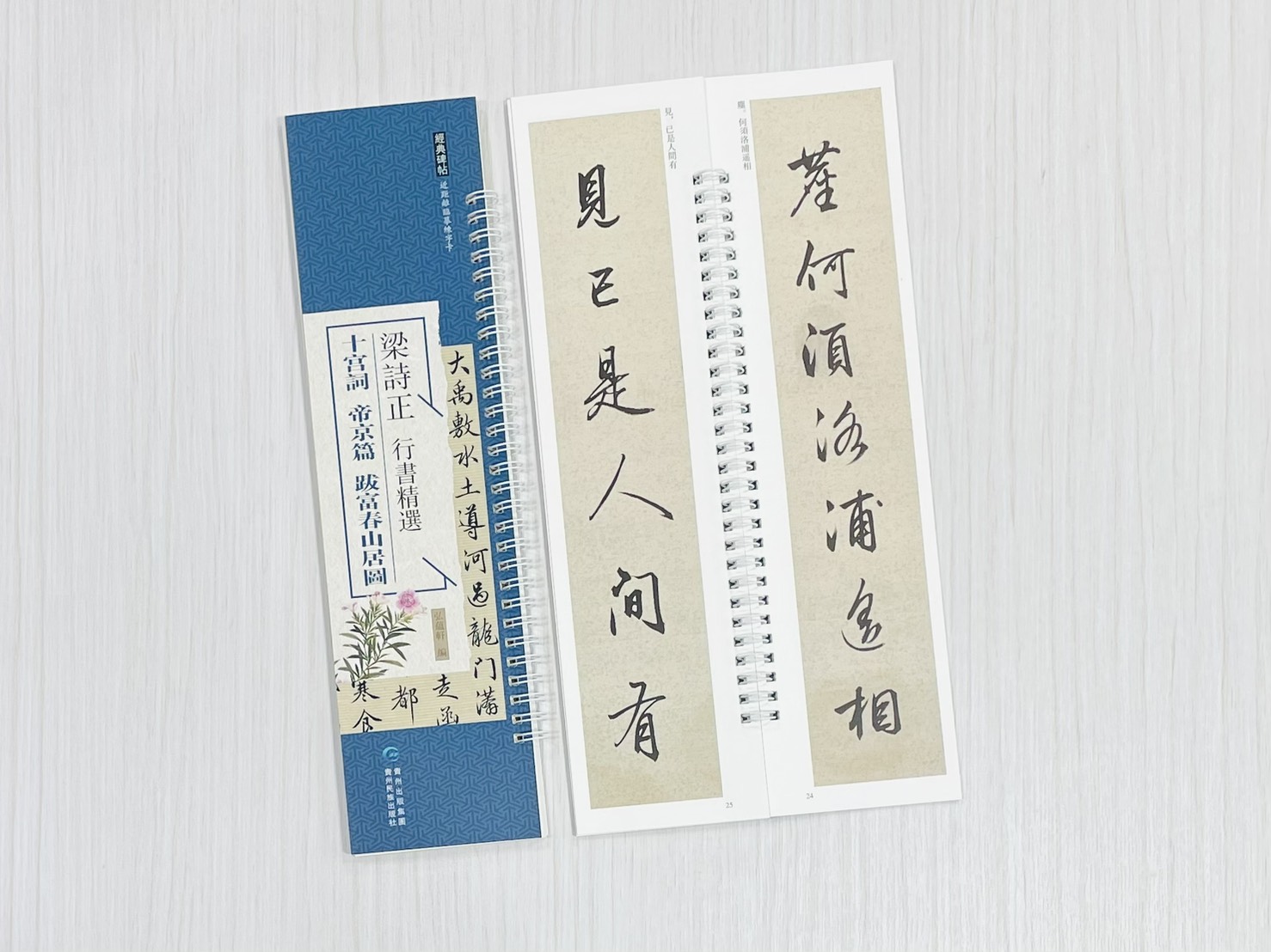《梁詩正 行書精選 十宮詞 帝京篇 跋富春山居圖》  經典碑帖 近距離臨摹練字卡  弘蘊軒 編著  貴州民族出版社