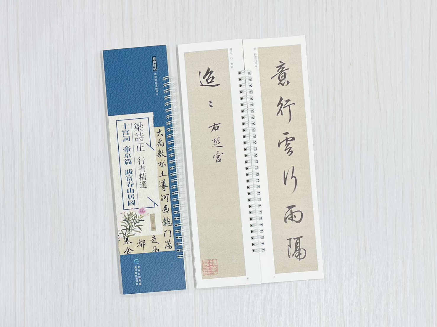 《梁詩正 行書精選 十宮詞 帝京篇 跋富春山居圖》  經典碑帖 近距離臨摹練字卡  弘蘊軒 編著  貴州民族出版社