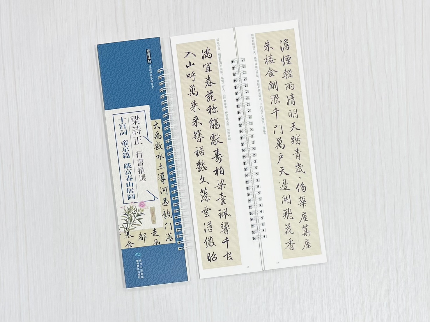 《梁詩正 行書精選 十宮詞 帝京篇 跋富春山居圖》  經典碑帖 近距離臨摹練字卡  弘蘊軒 編著  貴州民族出版社