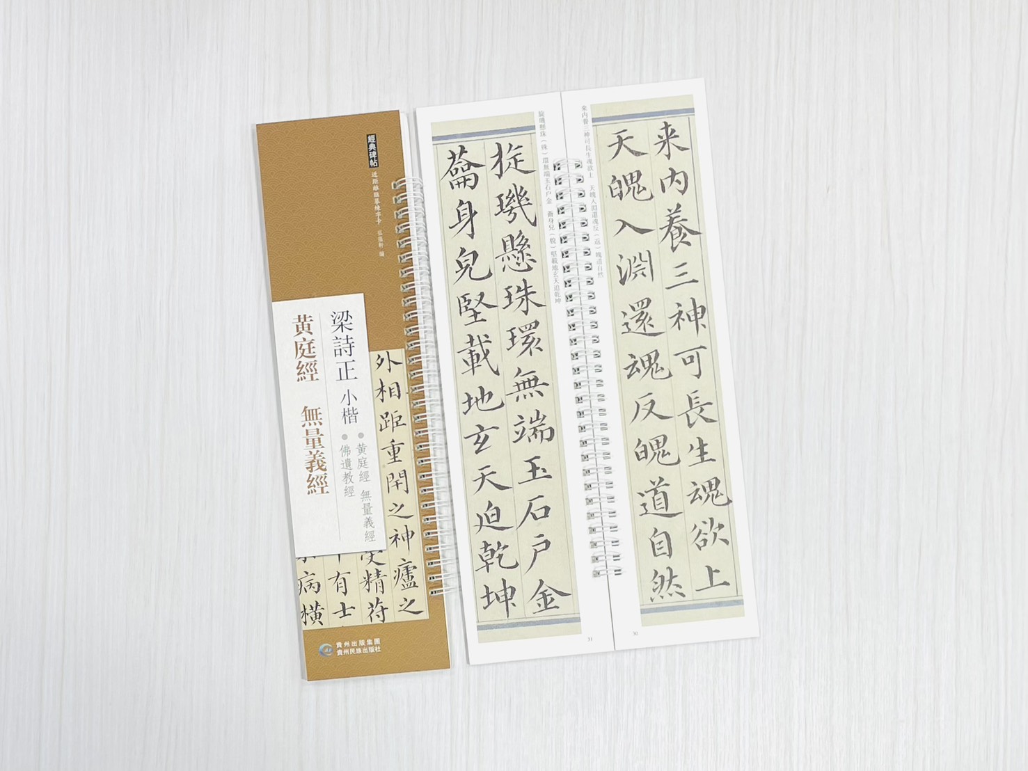《梁詩正小楷 黃庭經 無量義經》 經典碑帖 近距離臨摹練字卡 弘蘊軒 編著 貴州民族出版社