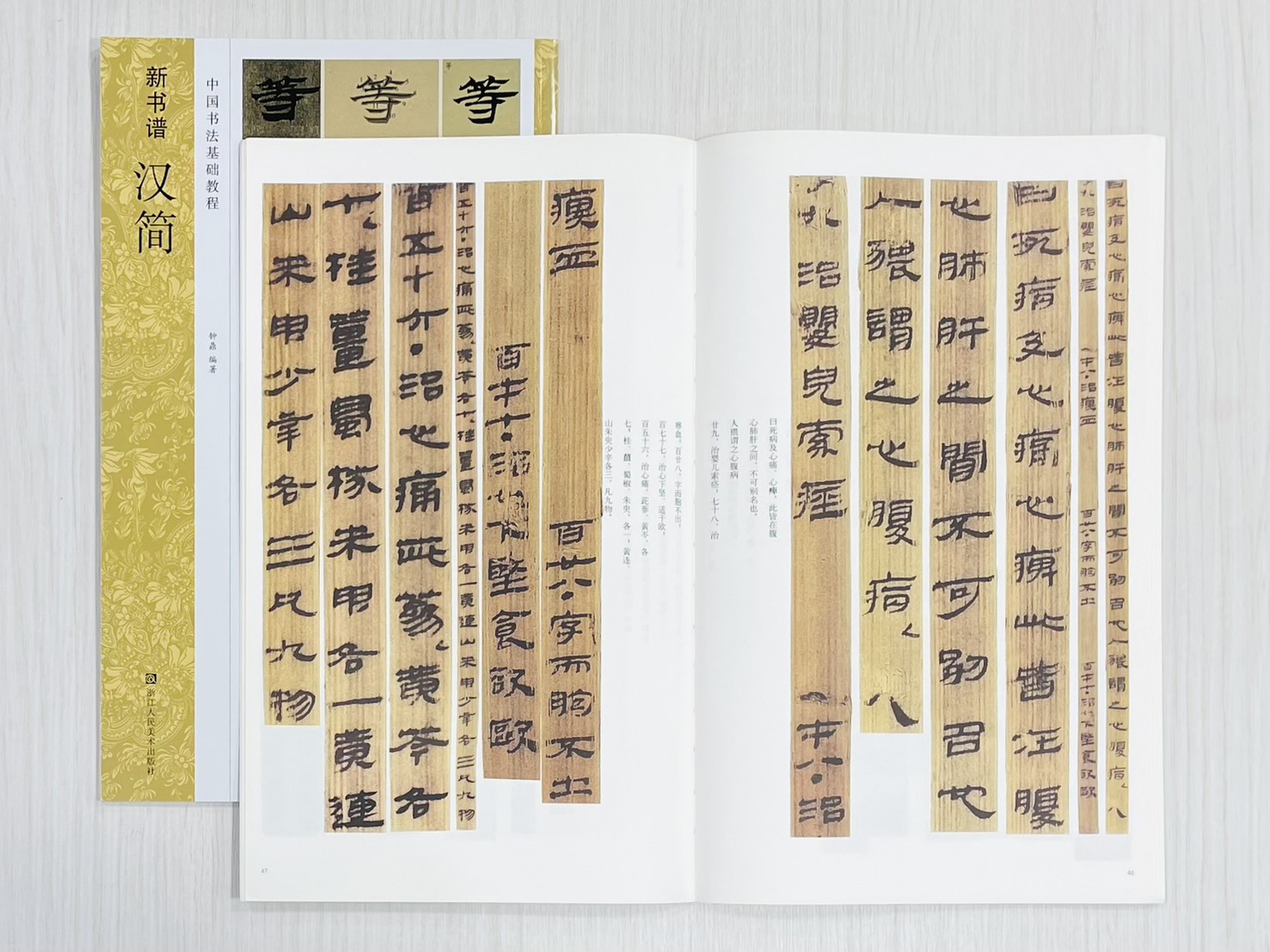 《新書譜 漢簡》 中國書法基礎教程 鍾鼎 編著 浙江人民美術出版社