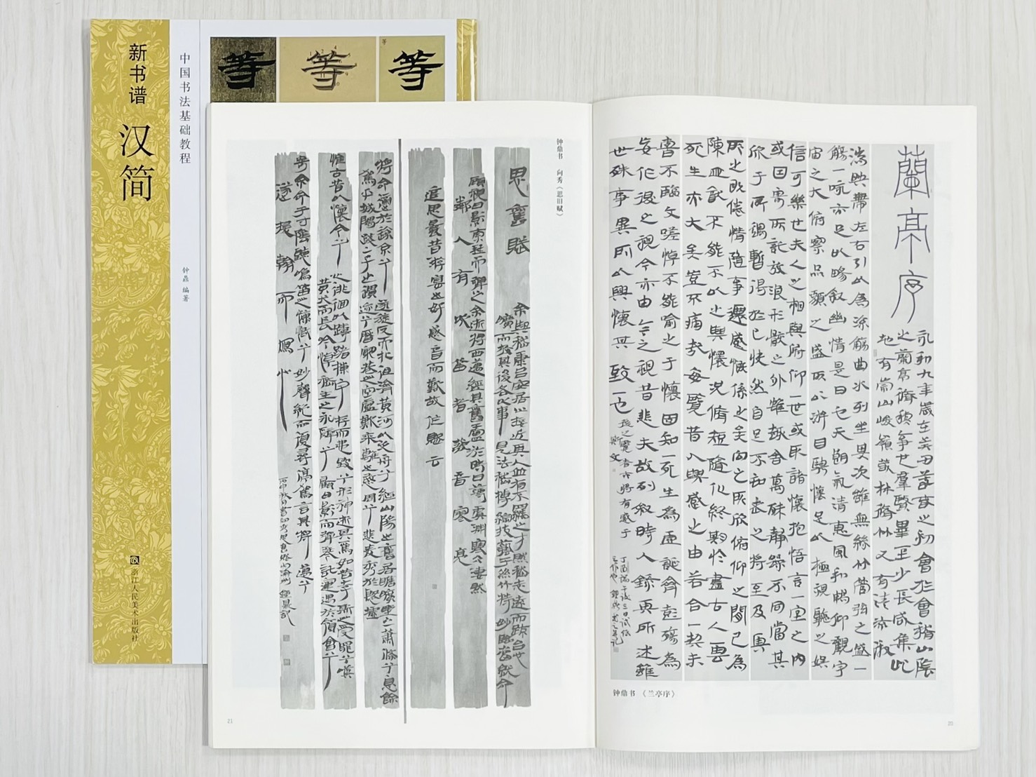 《新書譜 漢簡》 中國書法基礎教程 鍾鼎 編著 浙江人民美術出版社